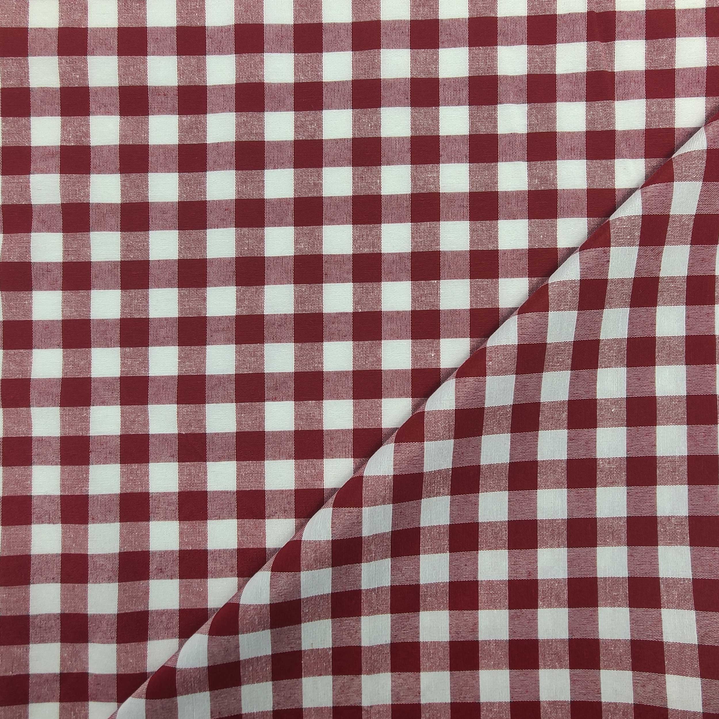 Tessuto per Tovaglia Tinto in Filo Fantasia Quadretti Image