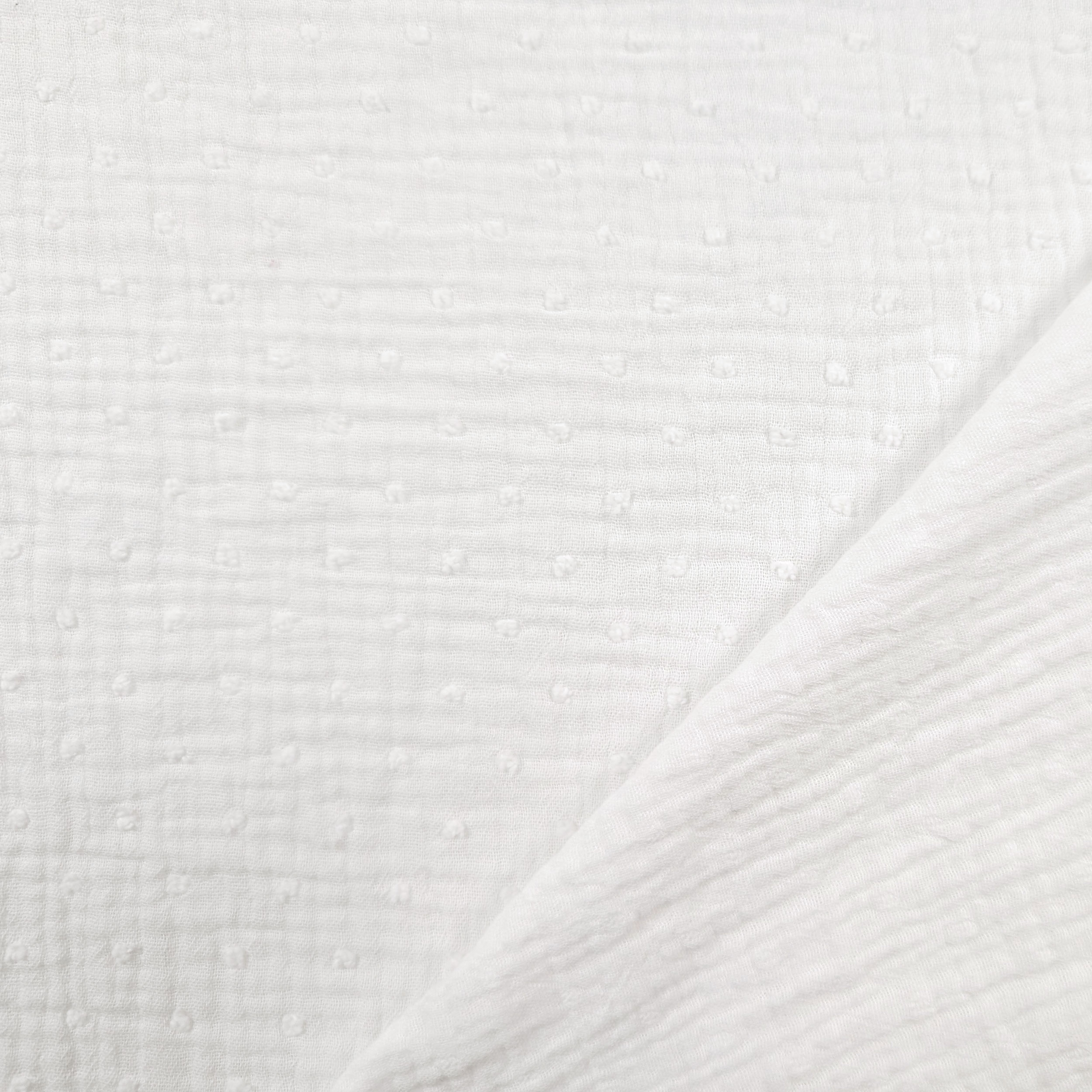 Mussola Cotone Plumetis Bianco Image