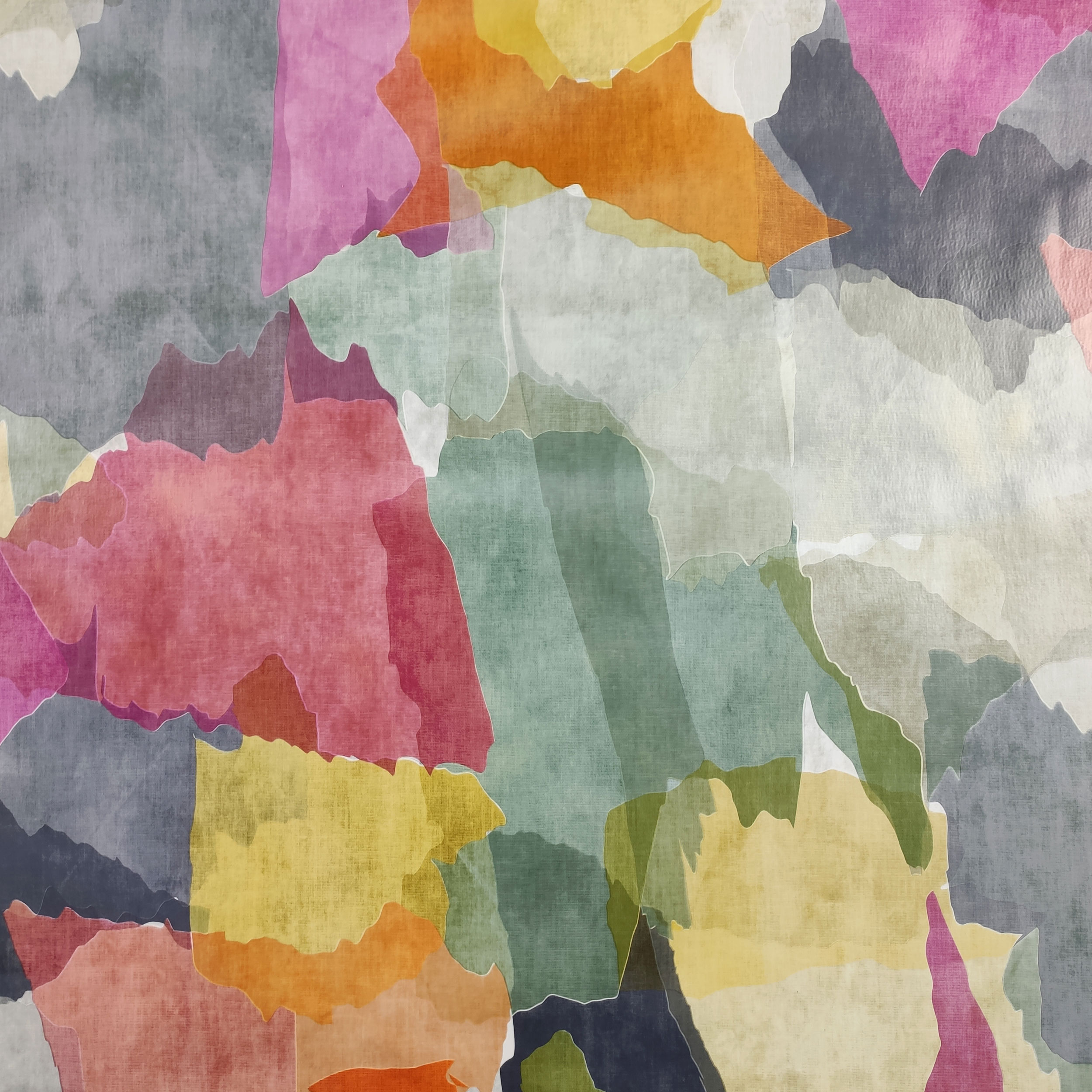 Tessuto per Tovaglia Plastificata Fantasia Astratta Multicolor
