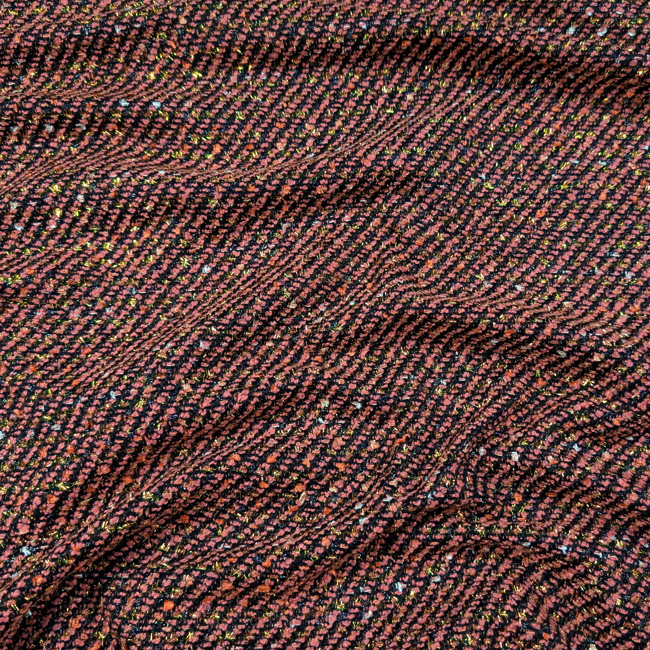 Tweed Rosa Nero Lurex Oro Image
