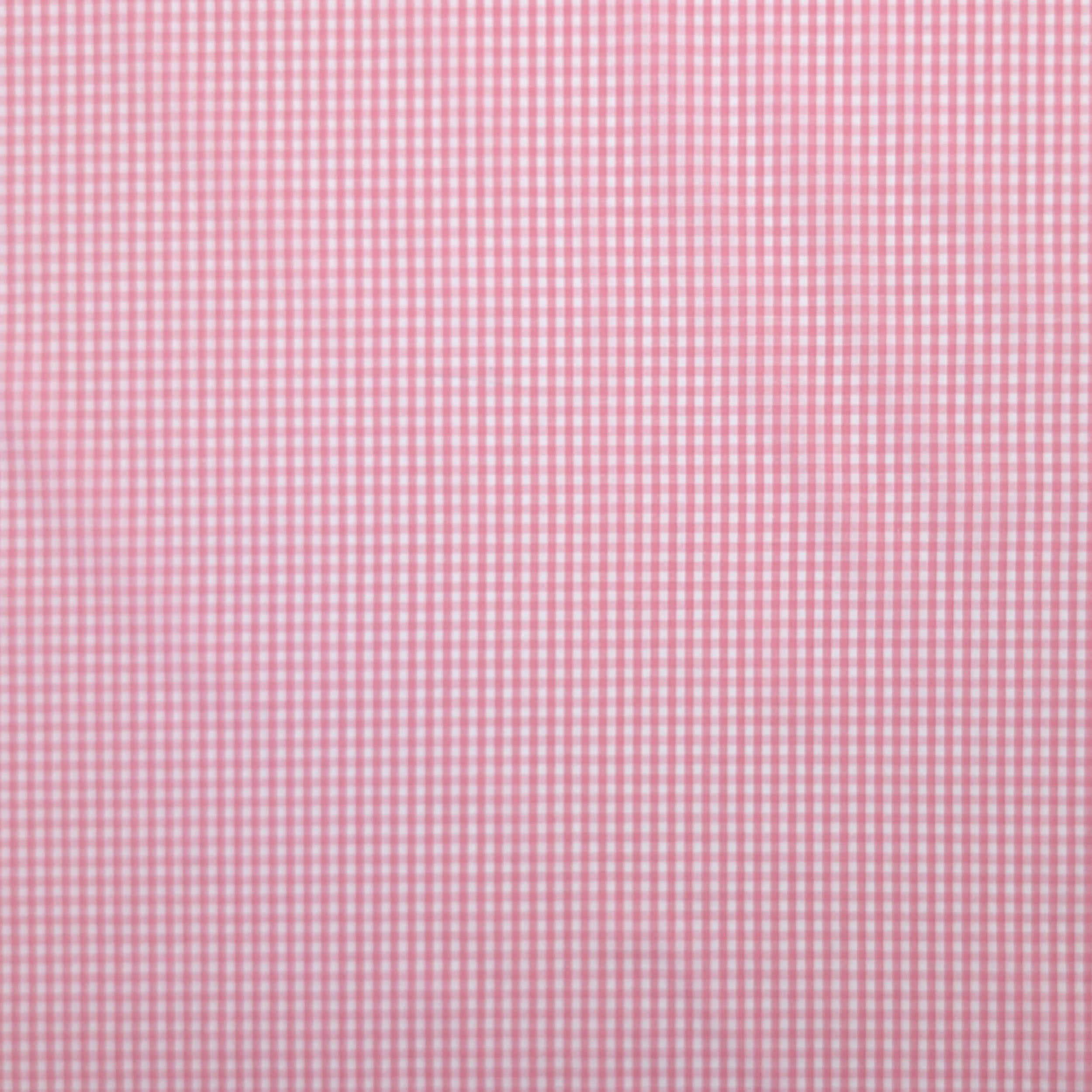 Cotone per Camiceria Quadrettini Rosa Image