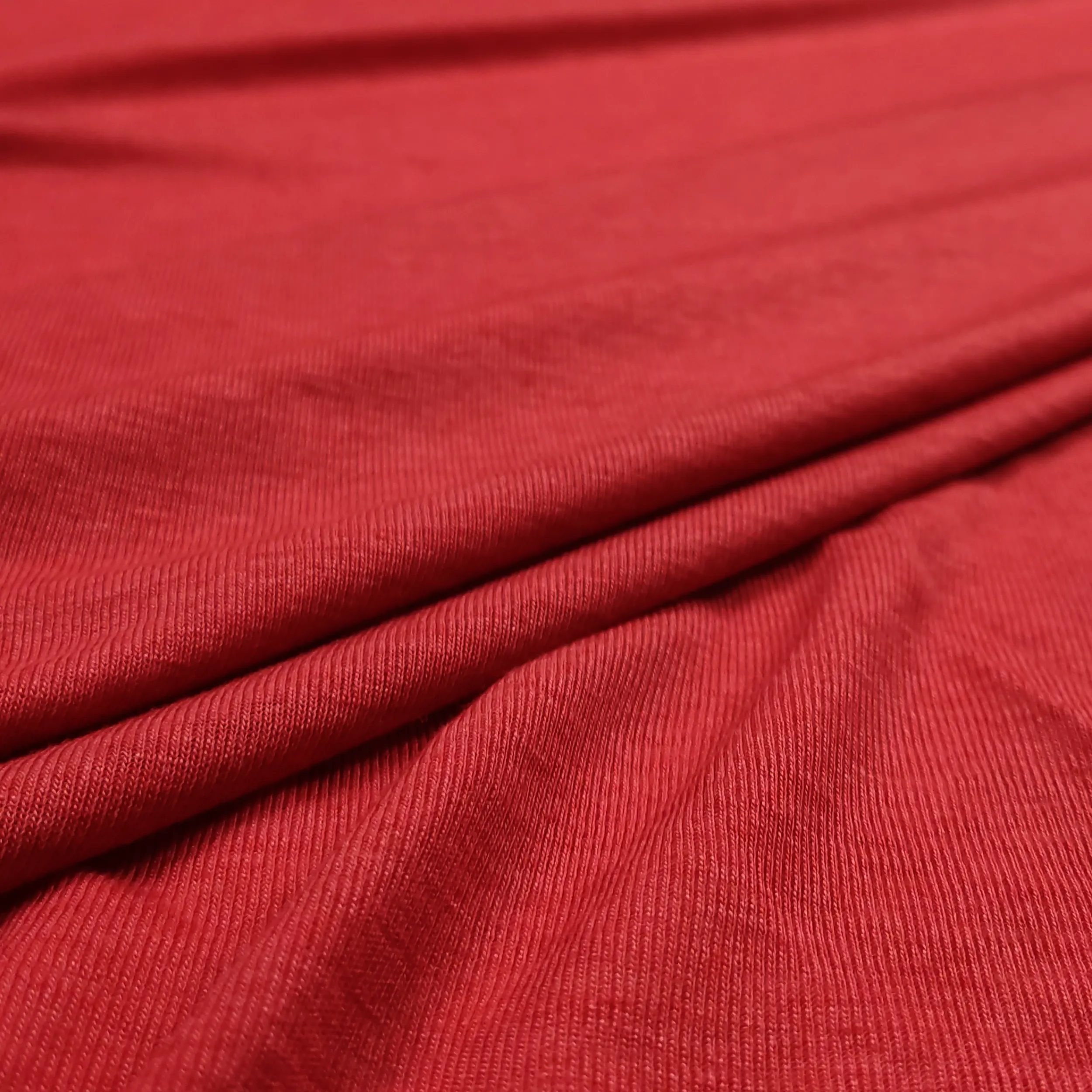 tessuto rosso tinta unita costumi da bagno maglina Fabric by