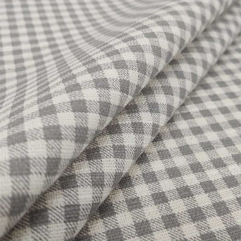Tessuto per arredo quadretto grigio