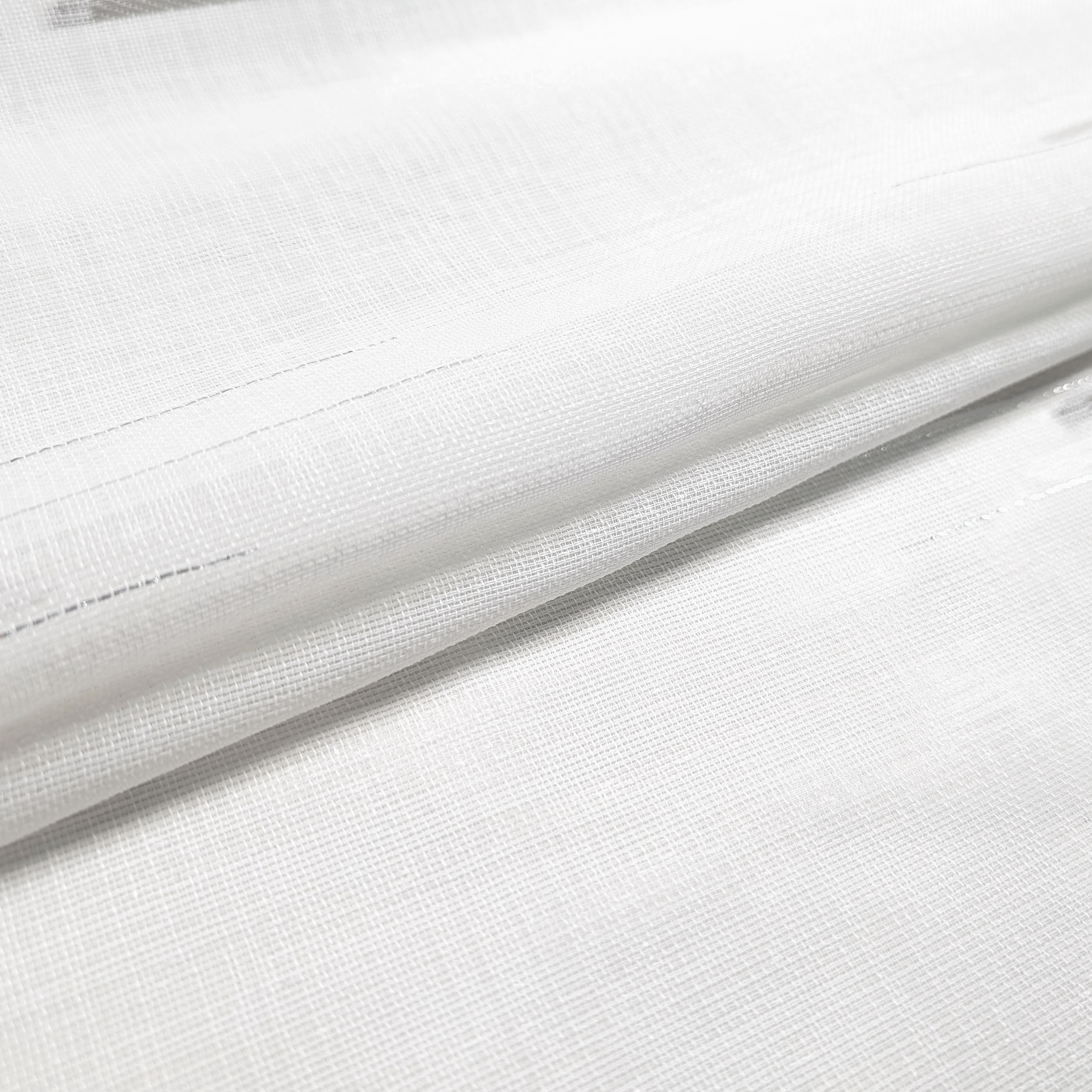 Tessuto Tendino Fantasia Righe Grigio con Lurex Image