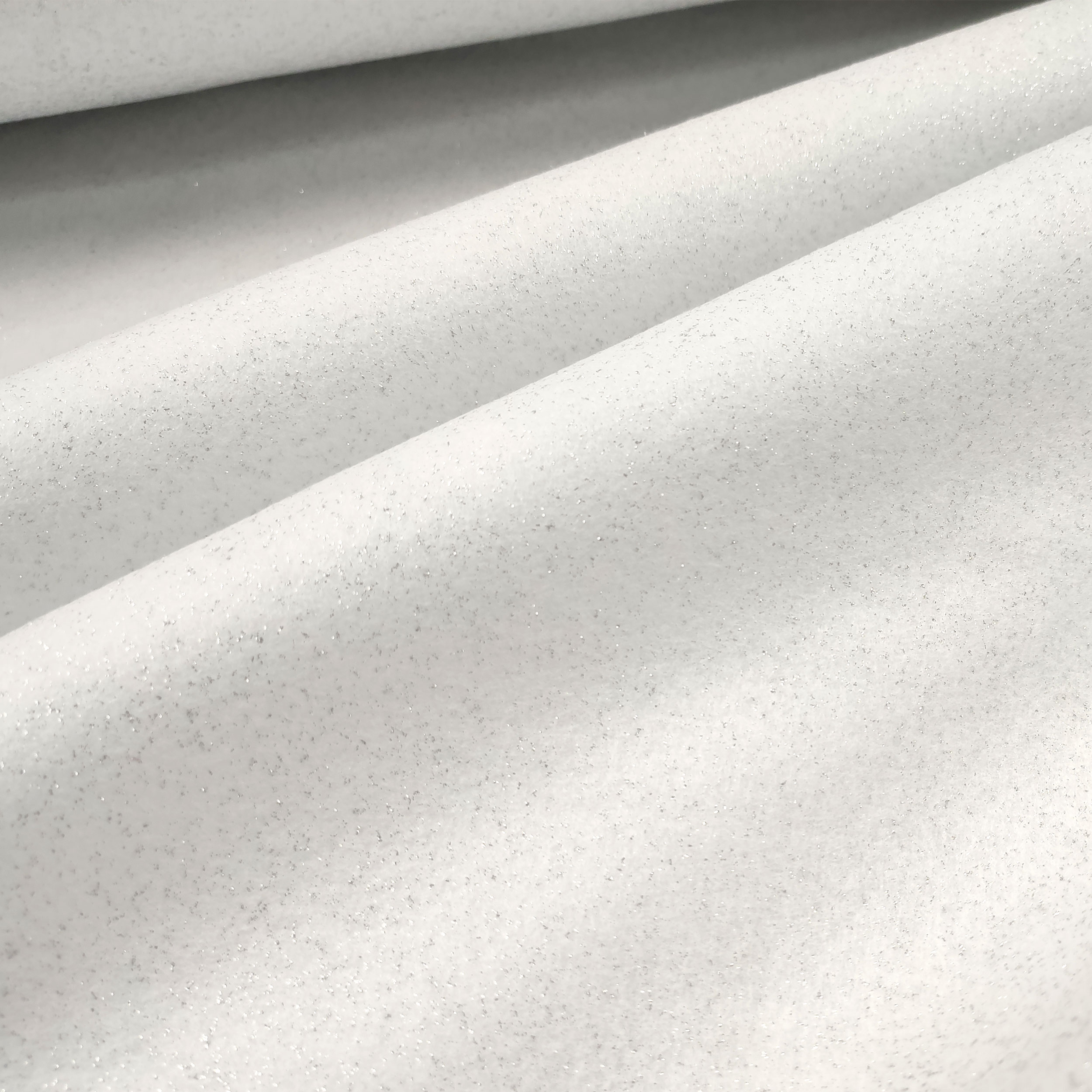 Pannolenci Tinta Unita Bianco Glitter Argento