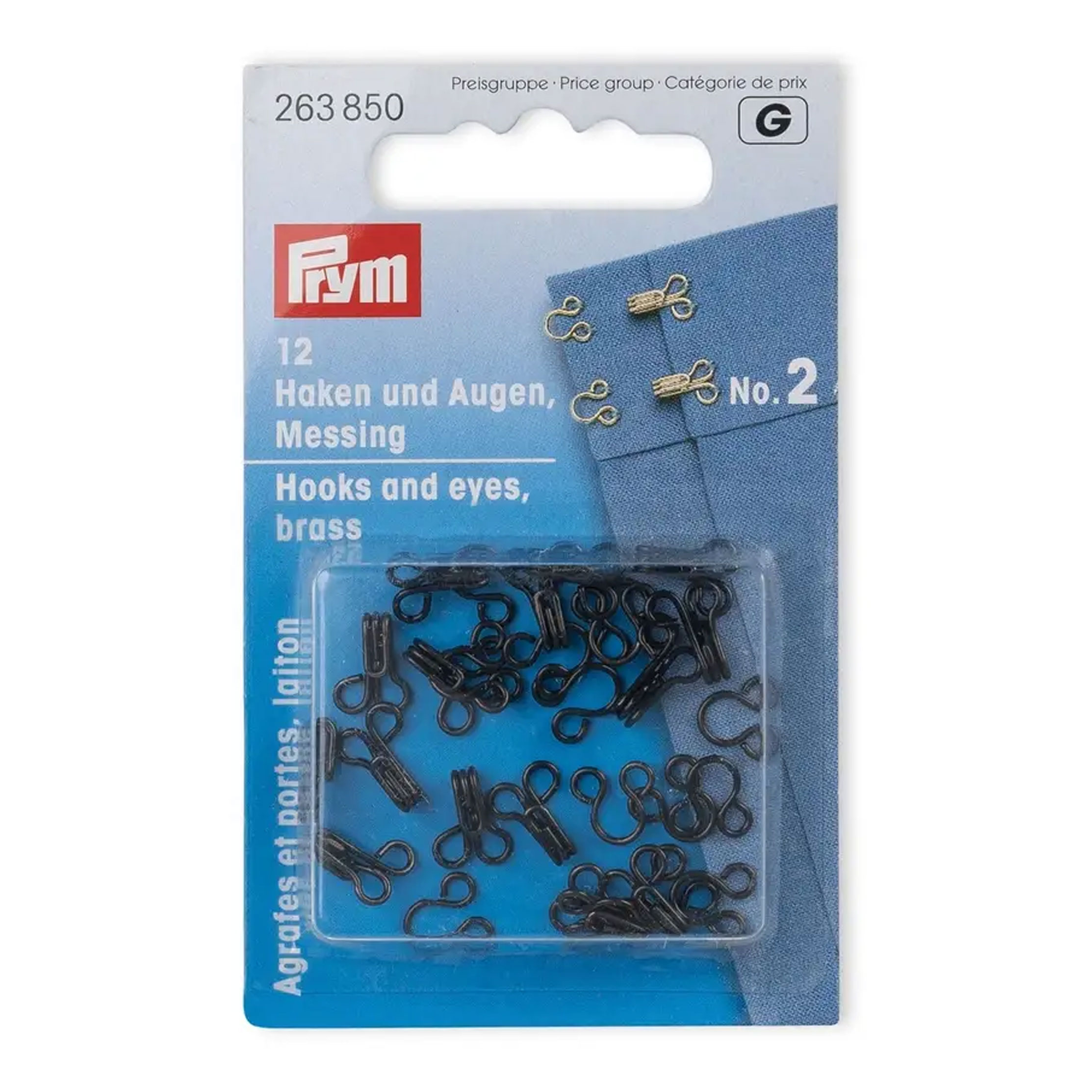 Ganci ed Occhielli Nero Prym No. 2