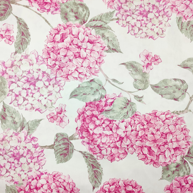 Cotone Tessuto Ortensia Rosa