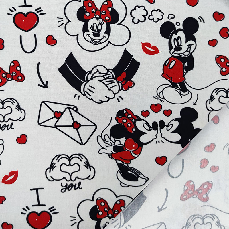 leggero tessuto di cotone mickey minnie