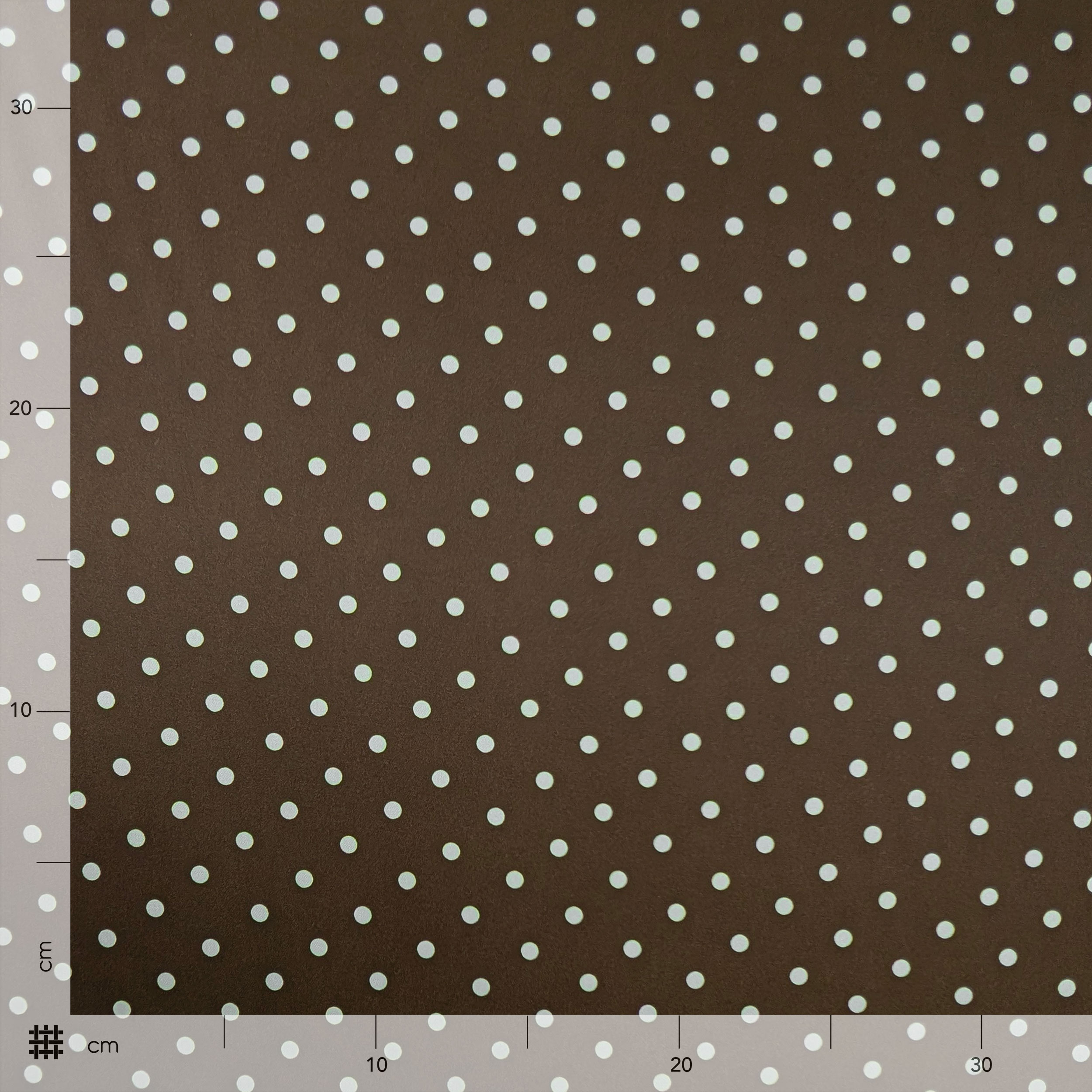 Raso Setato Alta Moda Pois Sfondo Marrone Image