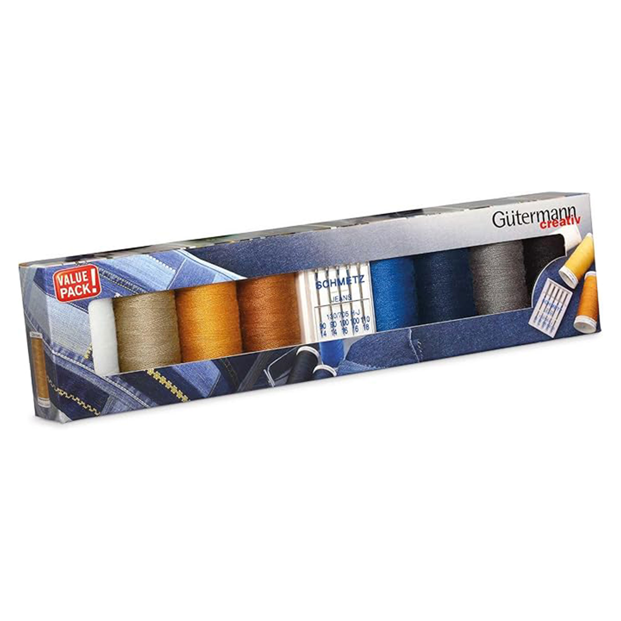 Gutermann Creative Set 8 Bobine Denim con Aghi Image