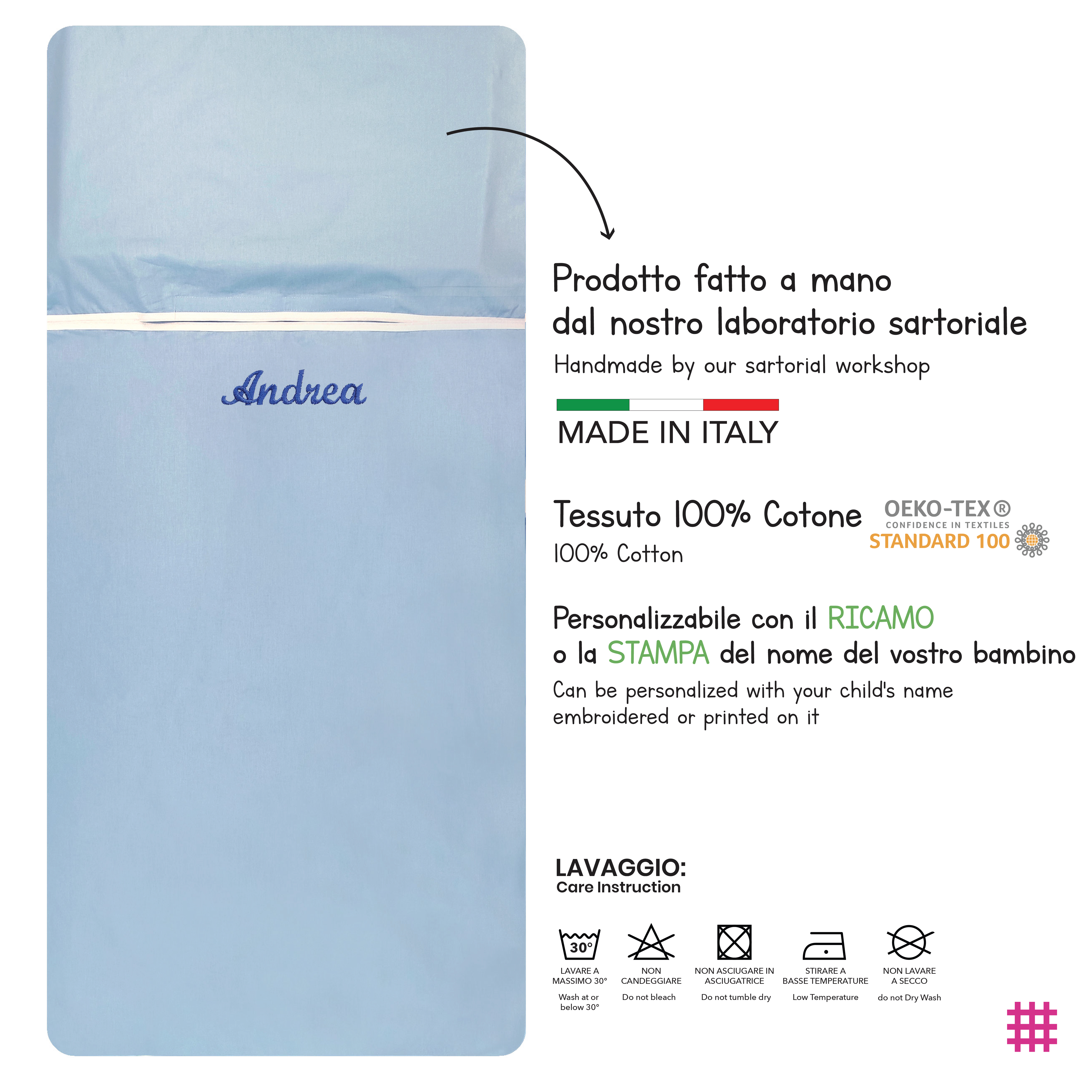 Sacco Nanna Estivo Tinta Unita Azzurro Image