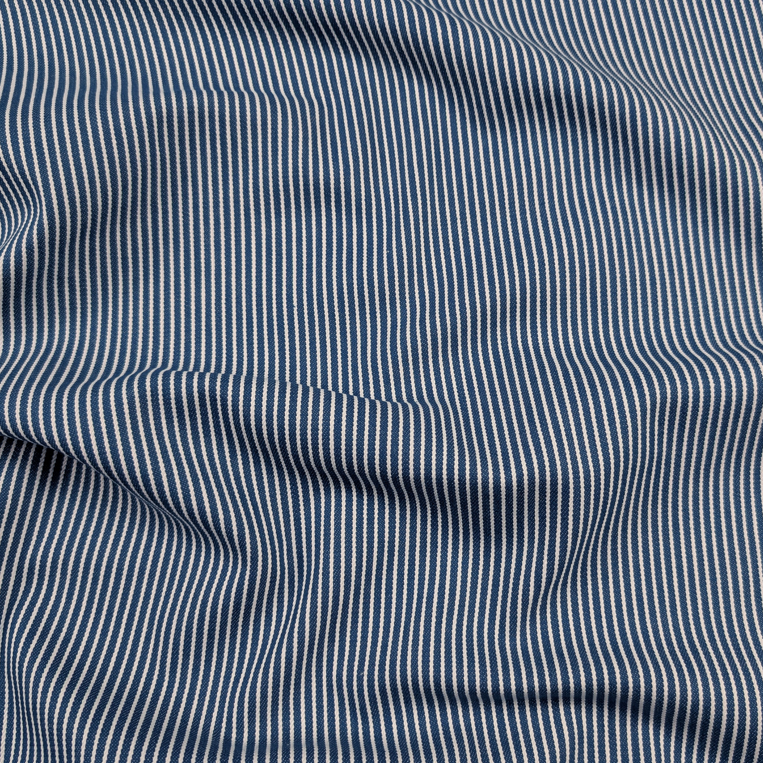 Denim Blu Righe Verticali Bianche Image