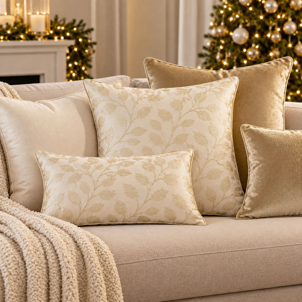 Jacquard Foglie Oro Lurex Image