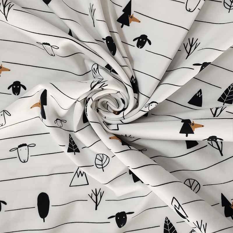 Tessuto Jersey Cotone Pecorelle