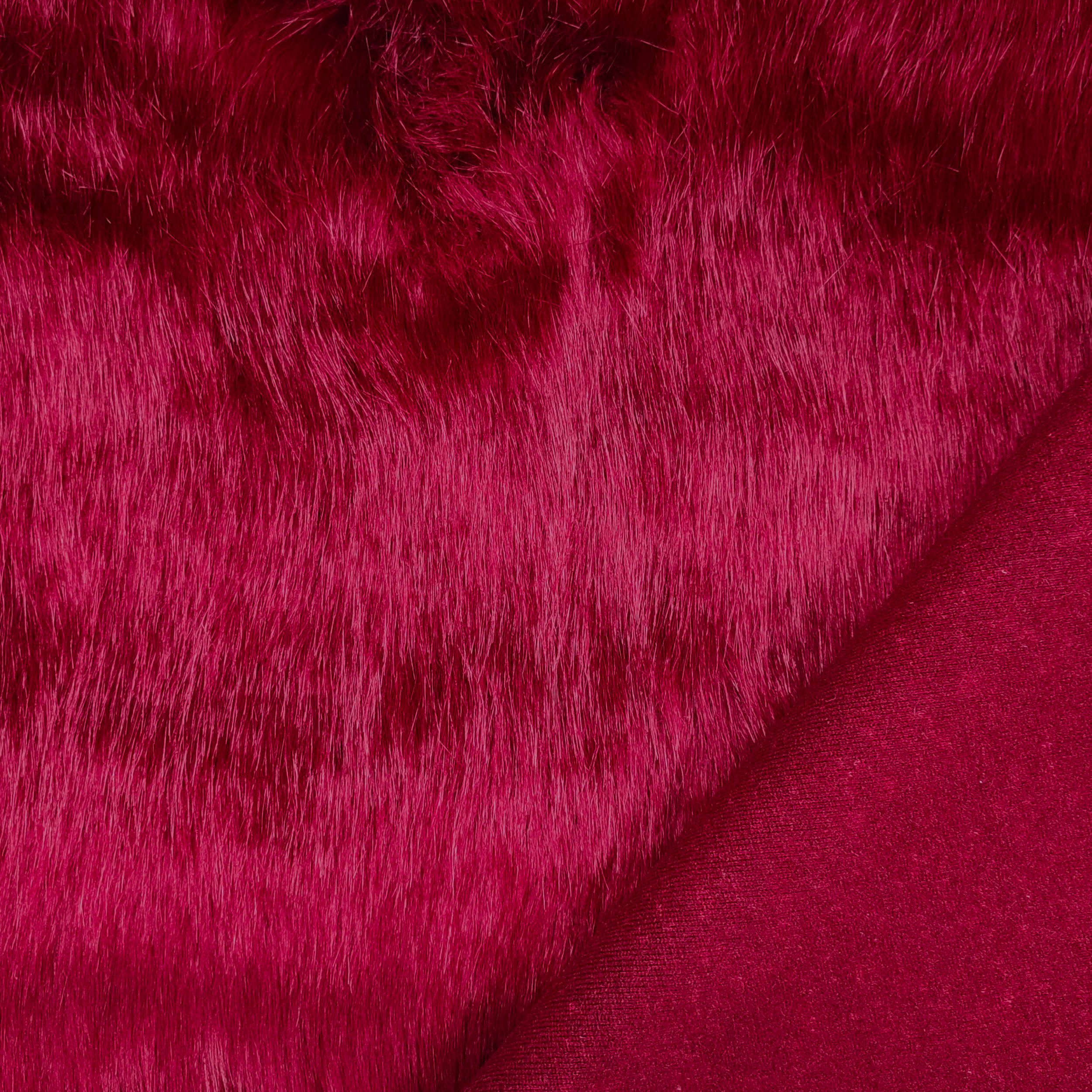 Tessuto Pelo Lungo Rosso Bordeaux