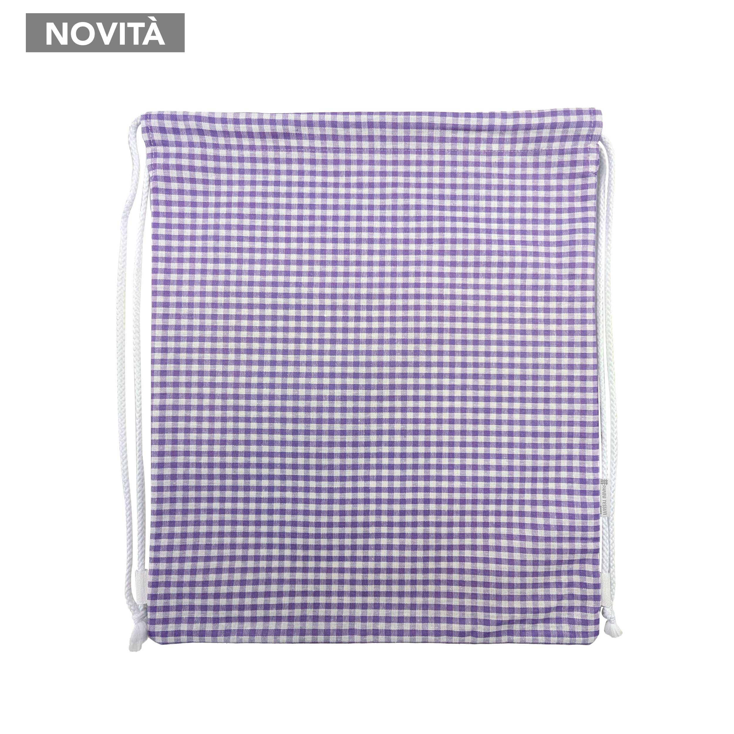Zainetto Asilo Quadretti Tinto In Filo Lilla Image