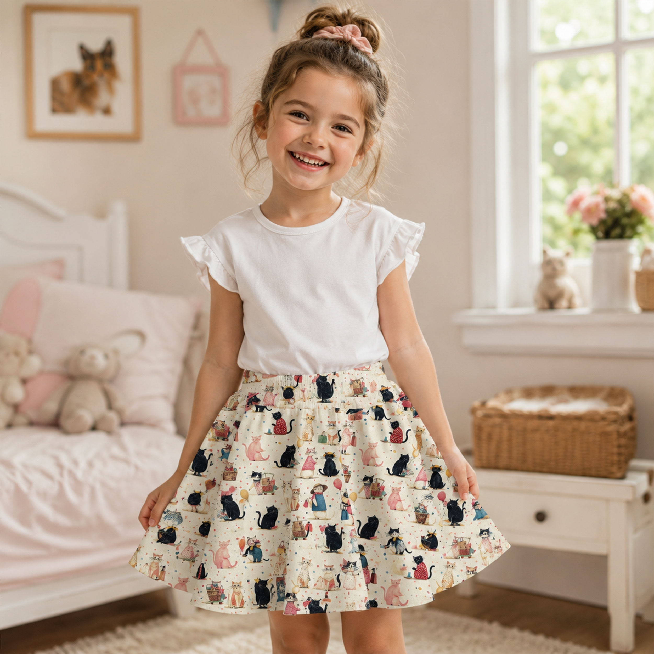 Popeline Cotone Gattine Fashion Image