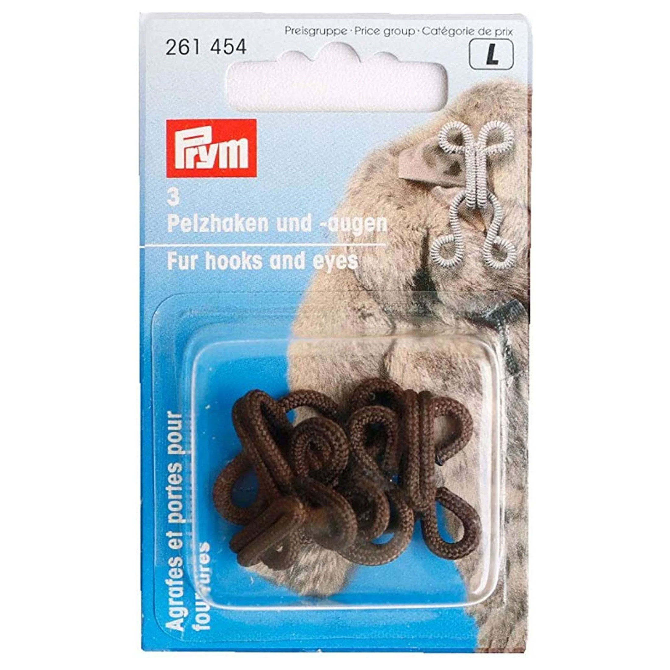 Ganci e Occhielli Prym Marrone per Pellicce