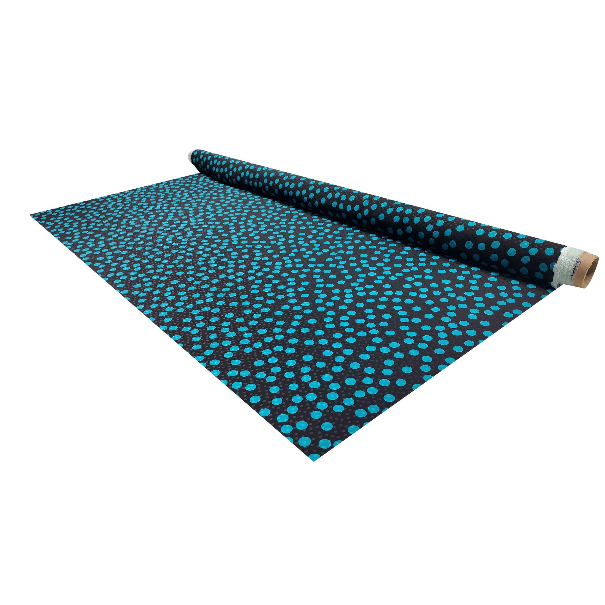 Jacquard Seta Pois Turchese