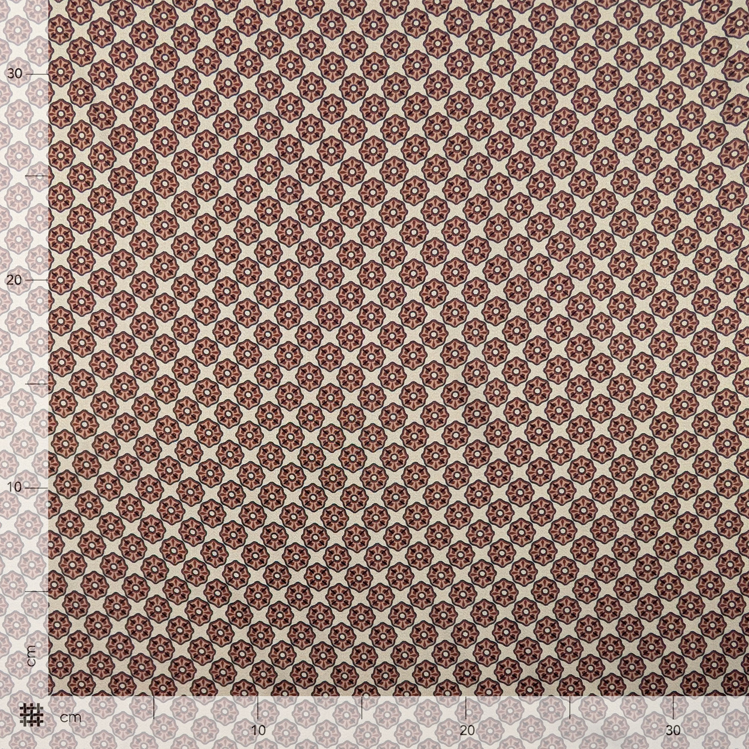 Flanella Misto Seta Moda Bohémien Mattone Image