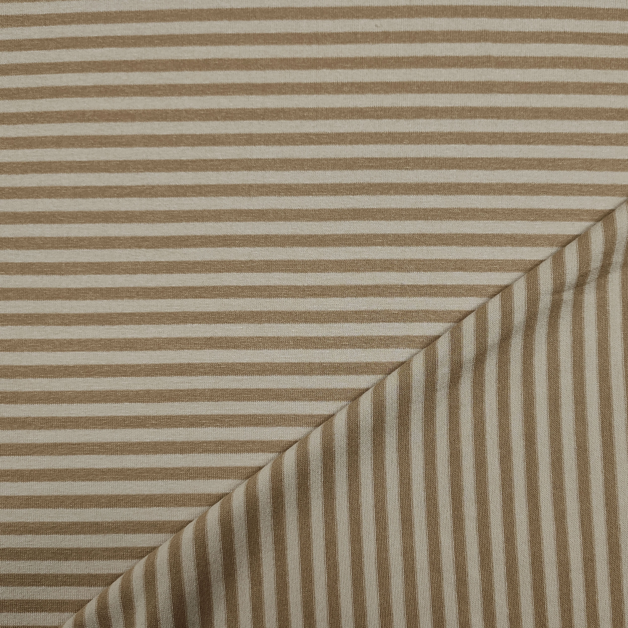 Jersey Righe Cammello e Beige