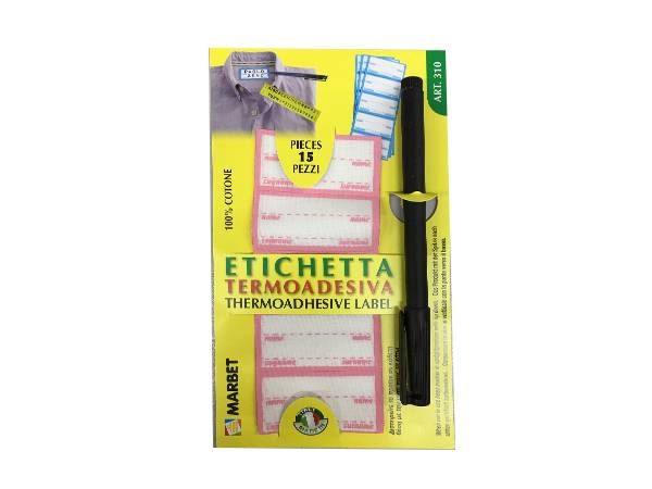 etichetta marca biancheria rosa