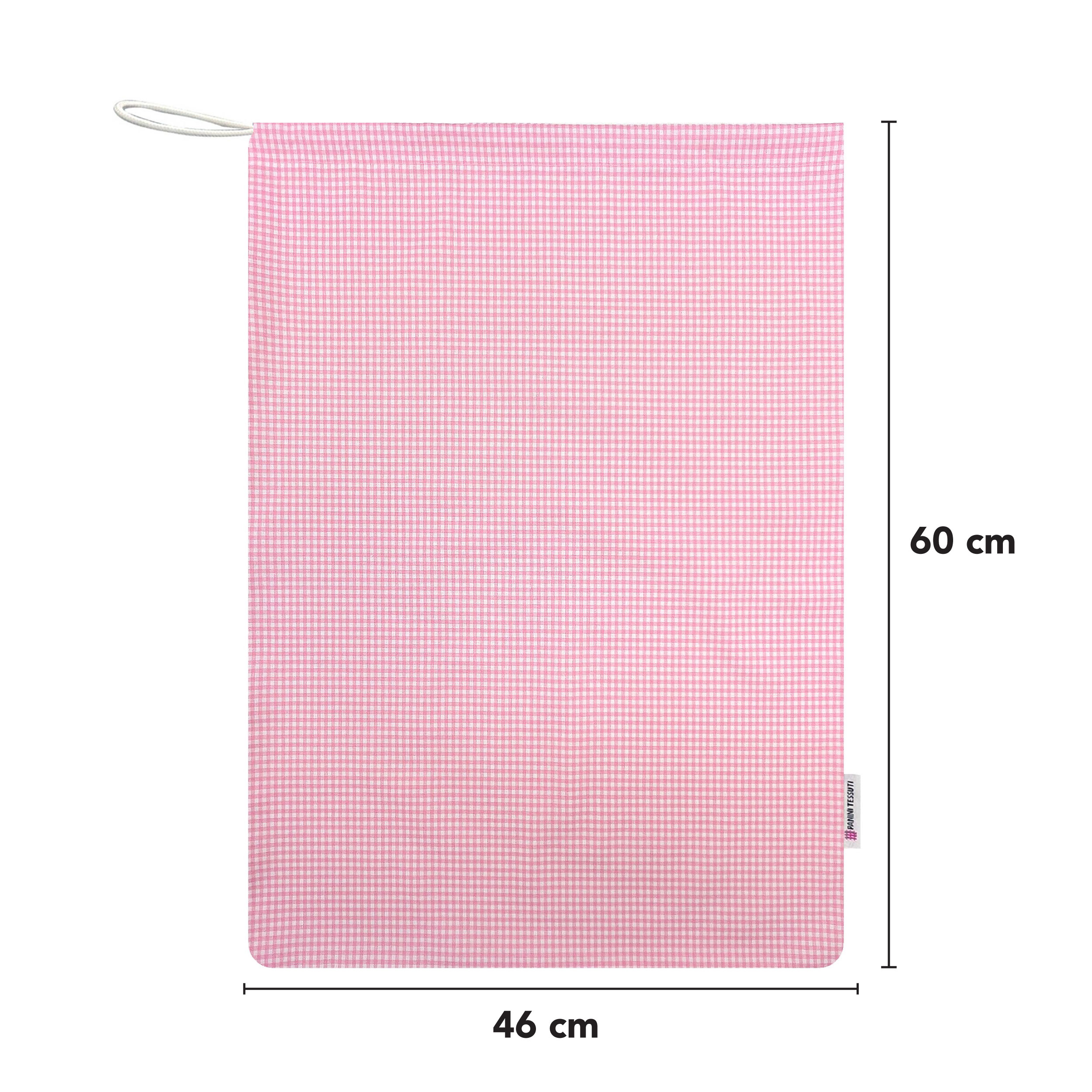 Sacchetto Asilo Quadretti Rosa Image