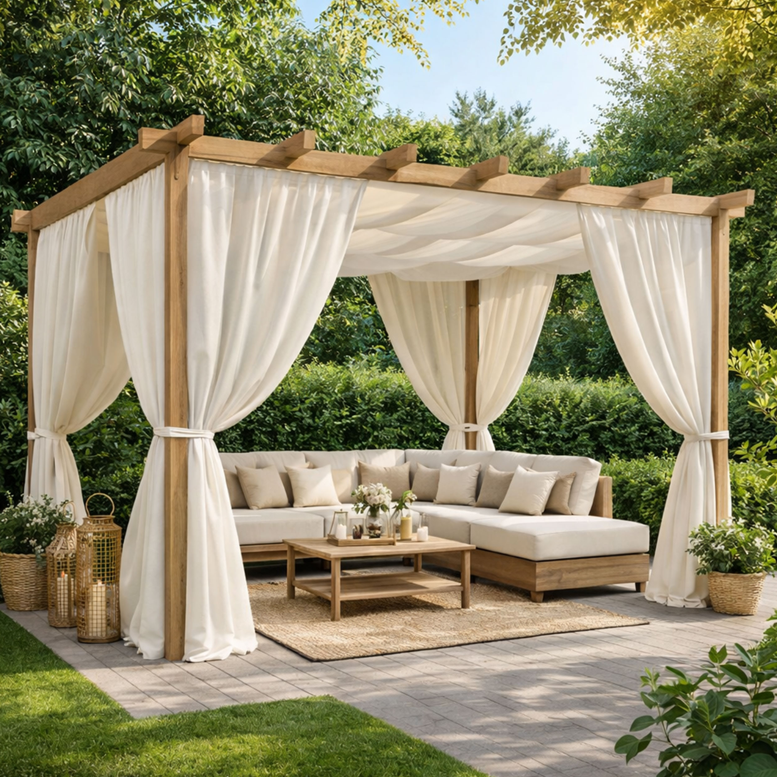 Tessuto per Tenda Pergola Beige Image