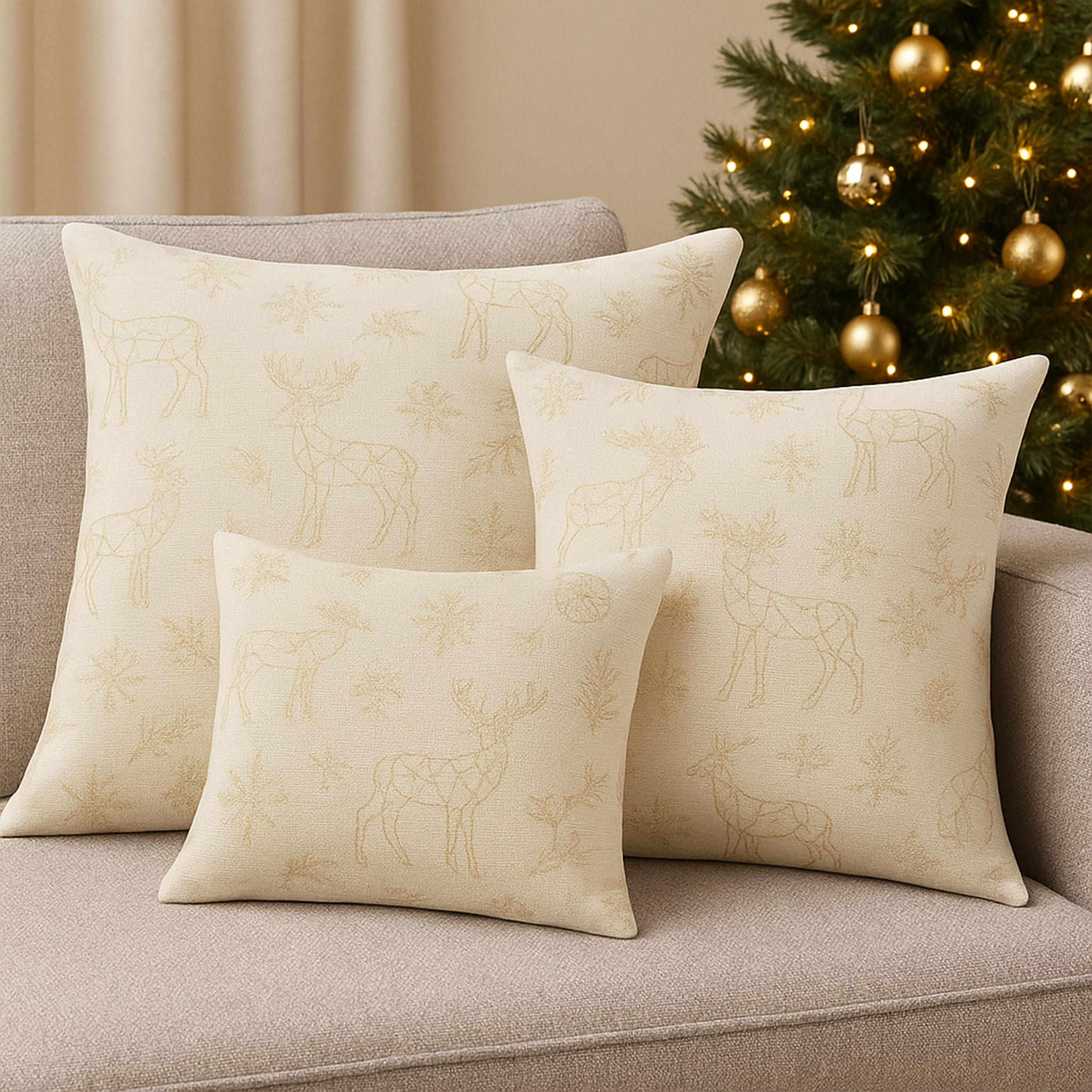 Jacquard Natalizio con Silhouette Renne Image