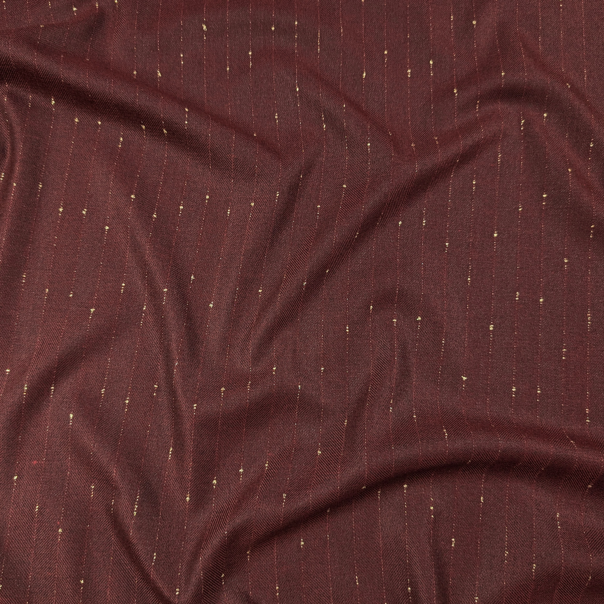 Tessuto Gessato Lurex Bordeaux Image