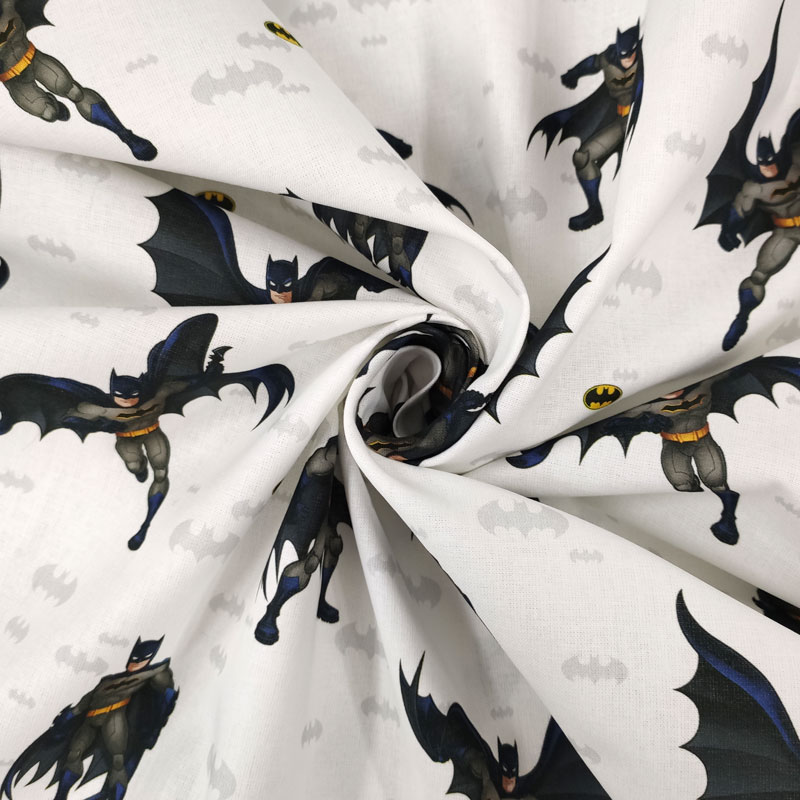Ritaglio Tessuto Cotone Batman Bianco 50x140 cm