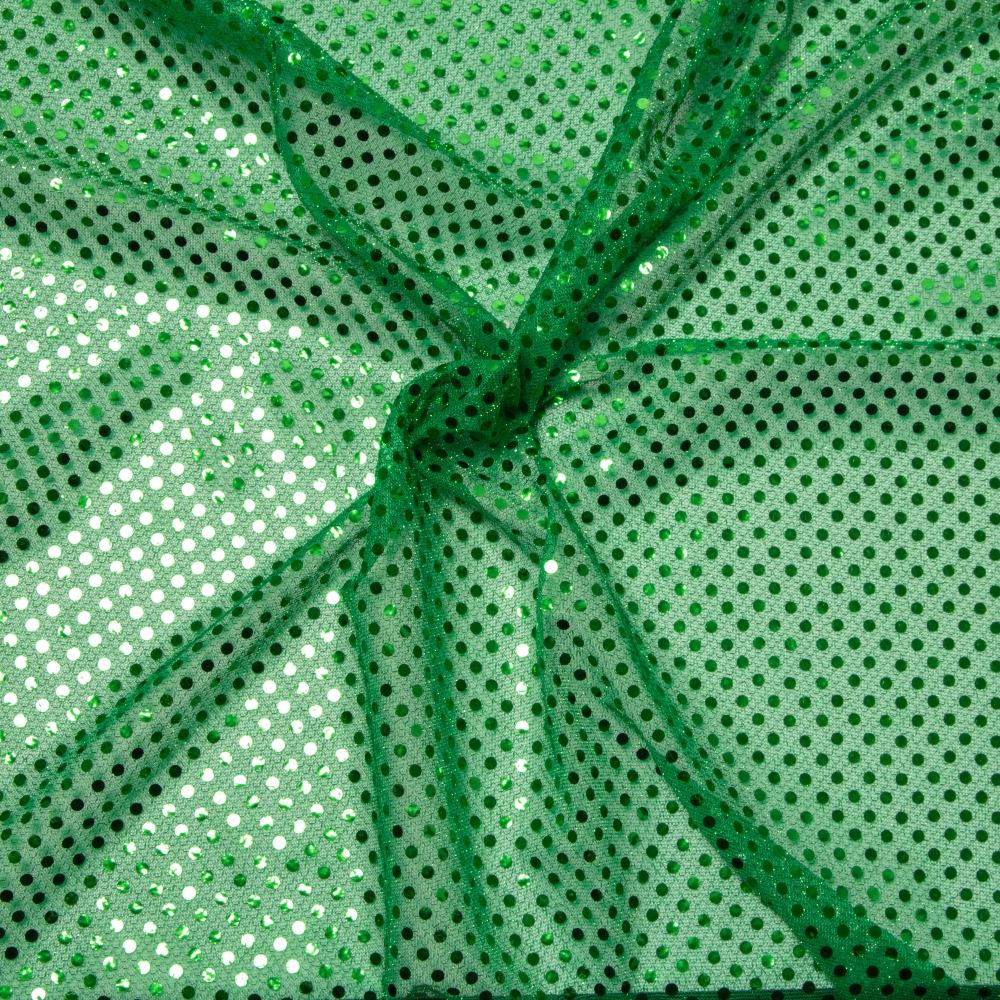 Tessuto Tulle Glitter Ricamato Con Paillettes E Con Perline Motivo Astratto Carta Da Zucchero