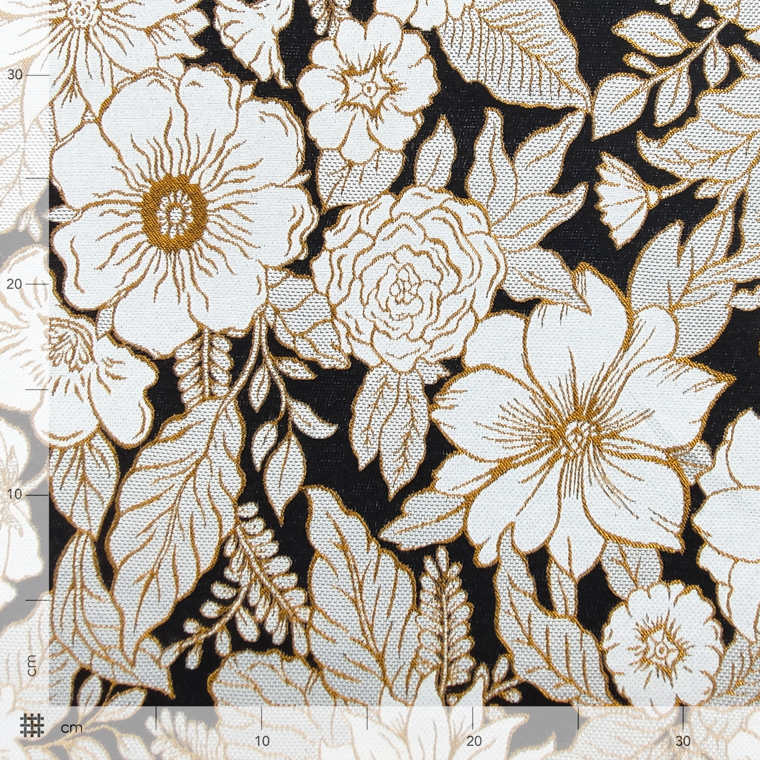 Jacquard Fiori Bianchi