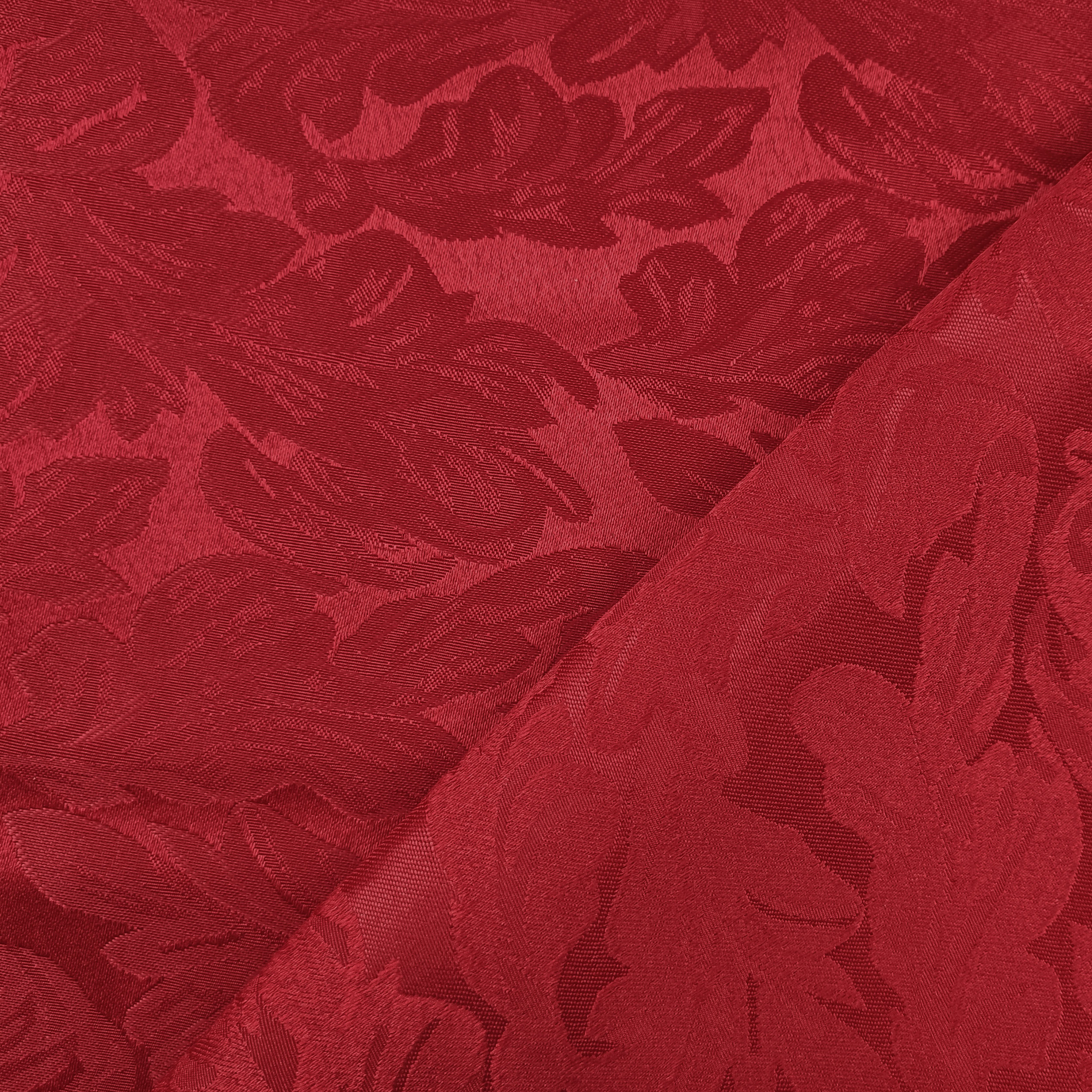 Tessuto Arredo Damascato Rosso