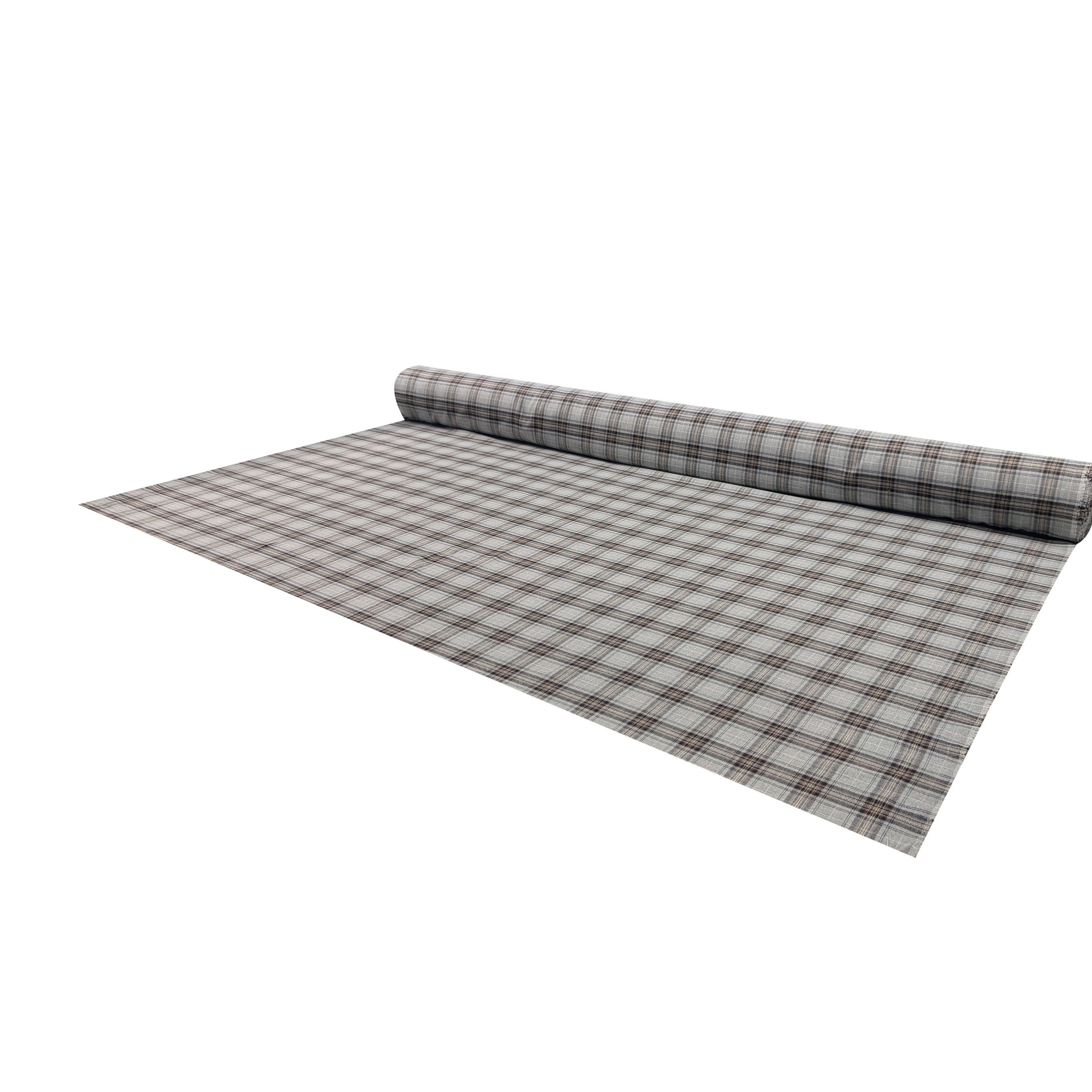 Tartan Righe Beige e Blu Sfondo Grigio Image