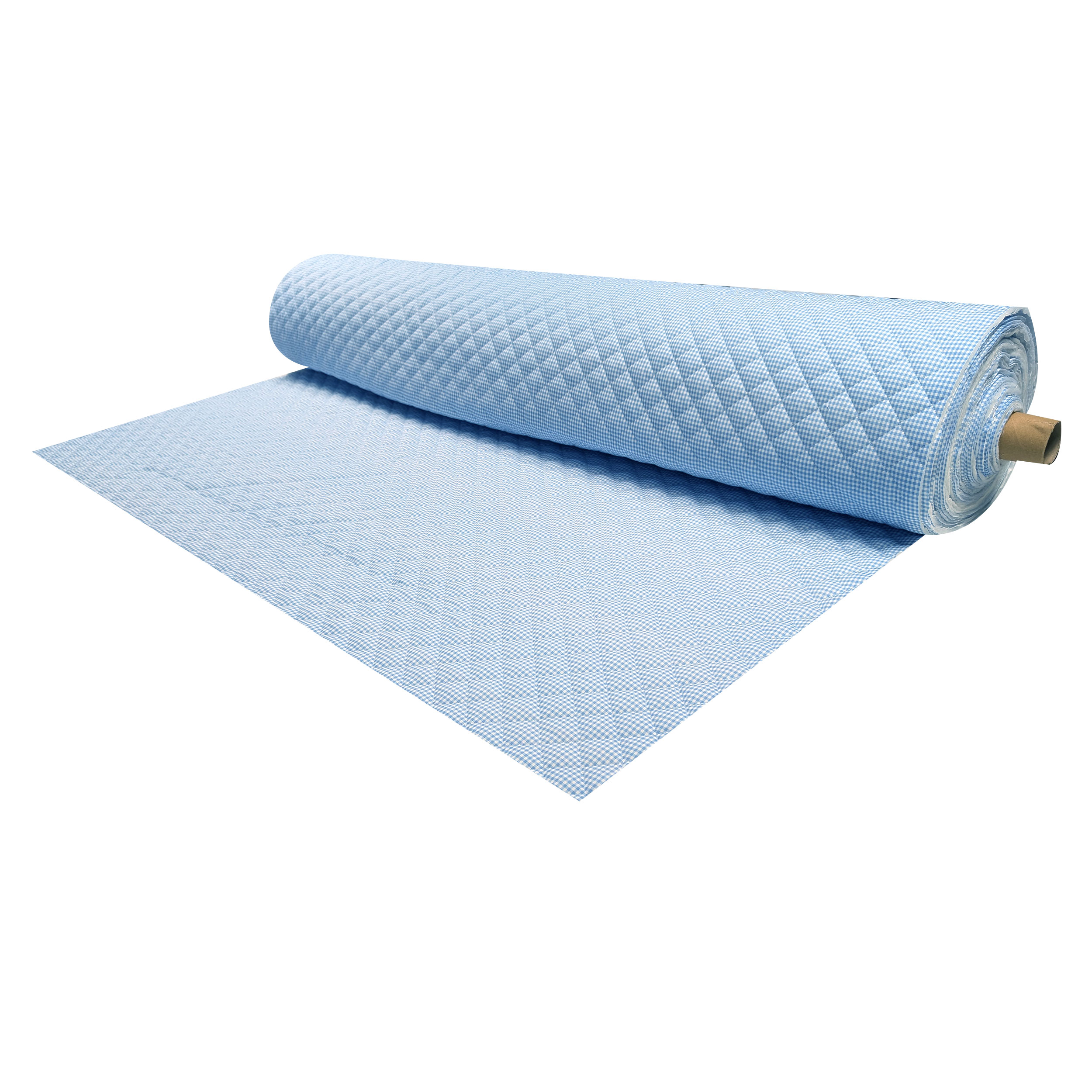 Tessuto Trapuntato Quadretto Azzurro Image