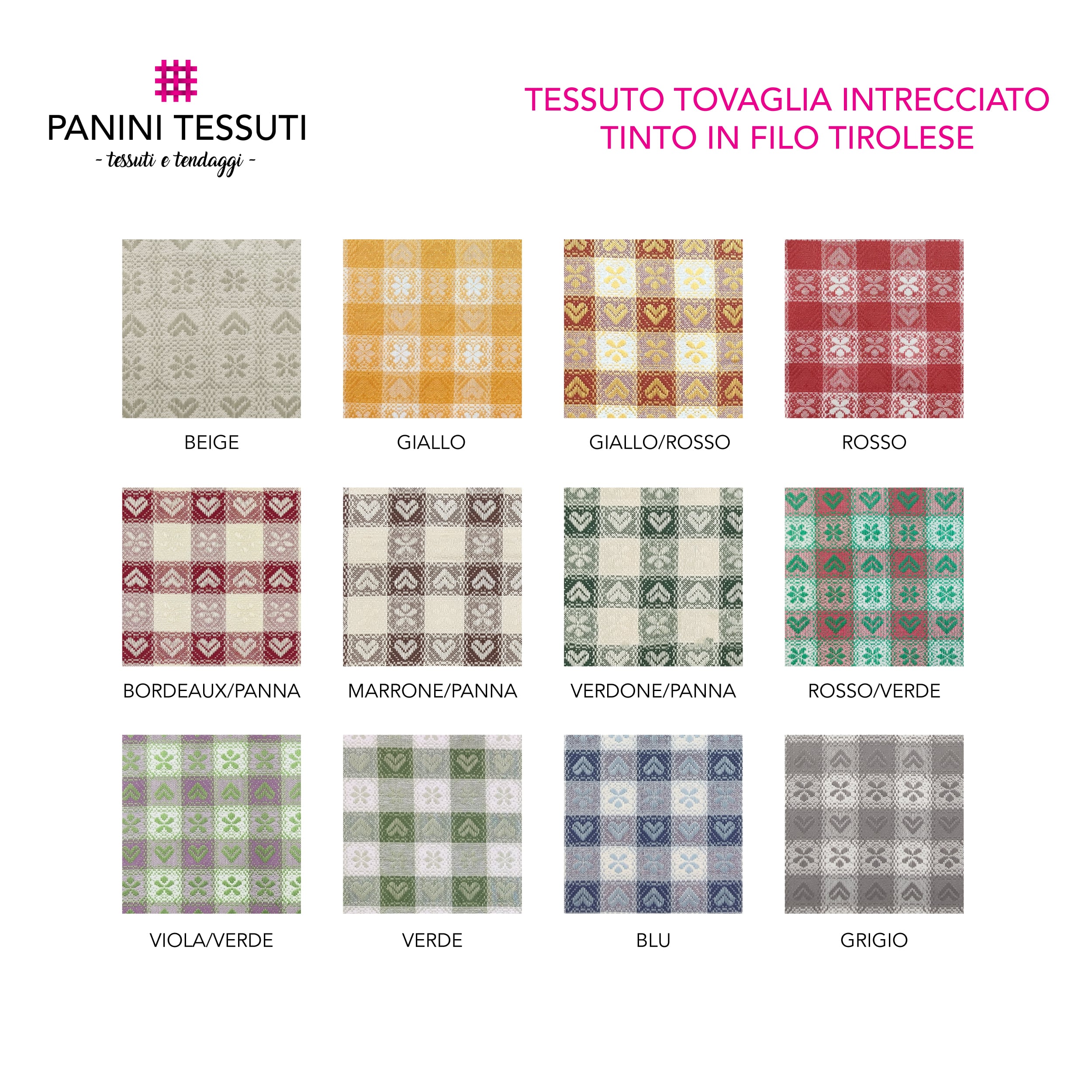 Tessuto per Tovaglie Fantasia Tirolese Blu