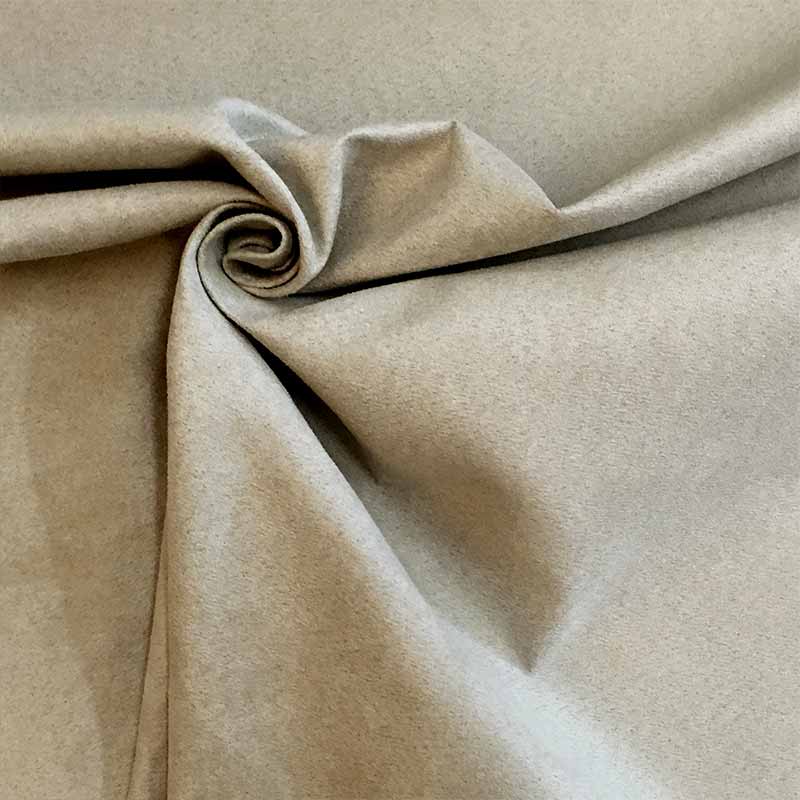 Ritaglio Tessuto Nubuck Effetto Scamosciato Beige 130x140 cm