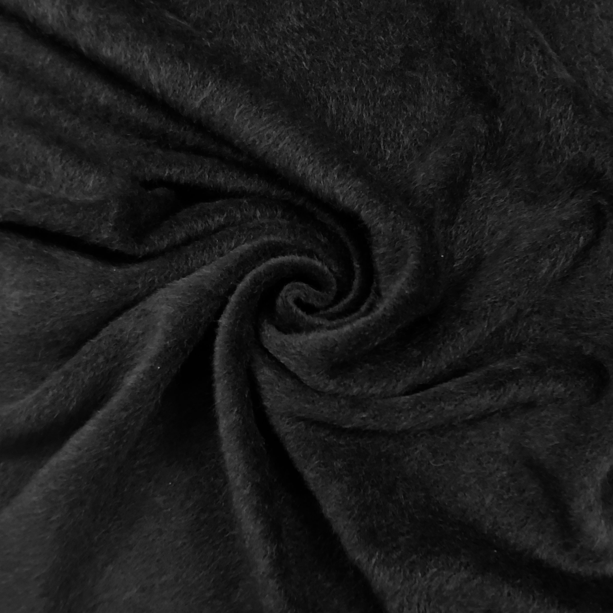 tessuto invernale nero per cappotto