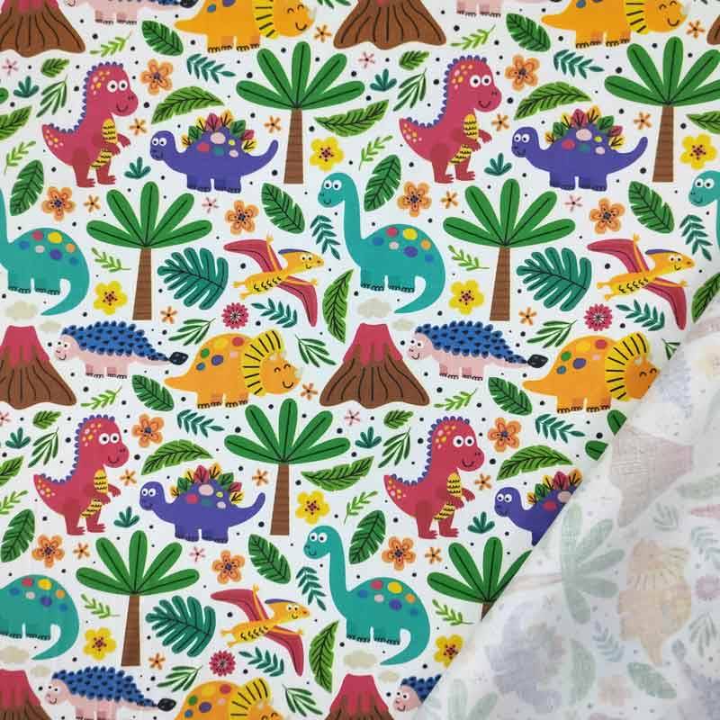 Rasatello di Cotone Fantasia Dinosauri