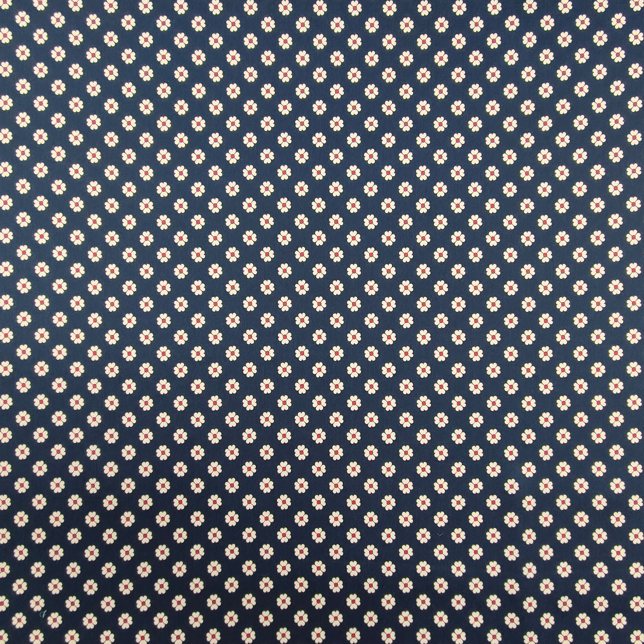 Rasatello cotone con fiorellini sfondo blu