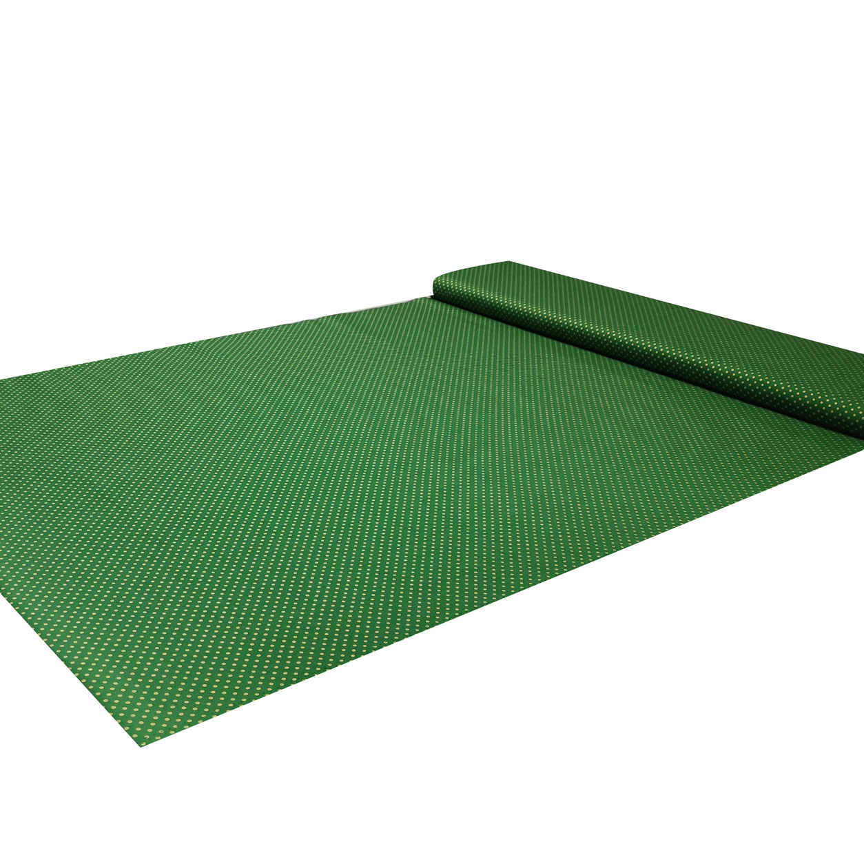 Tessuto Cotone Pois Lurex Sfondo Verde Image
