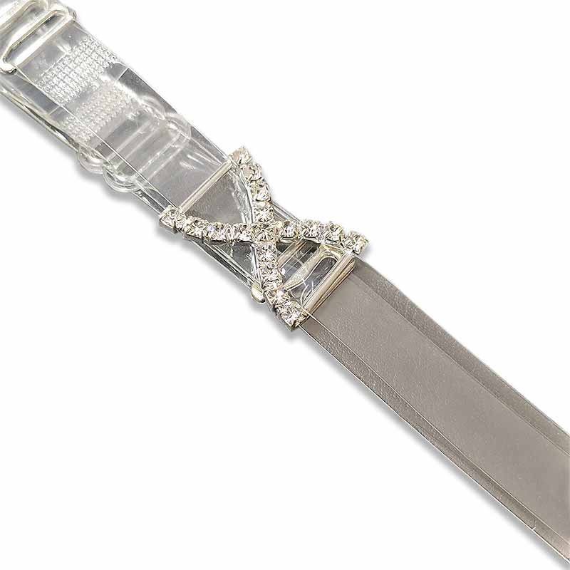 Bretelle Gioiello Trasparenti con Strass Incrociato Image