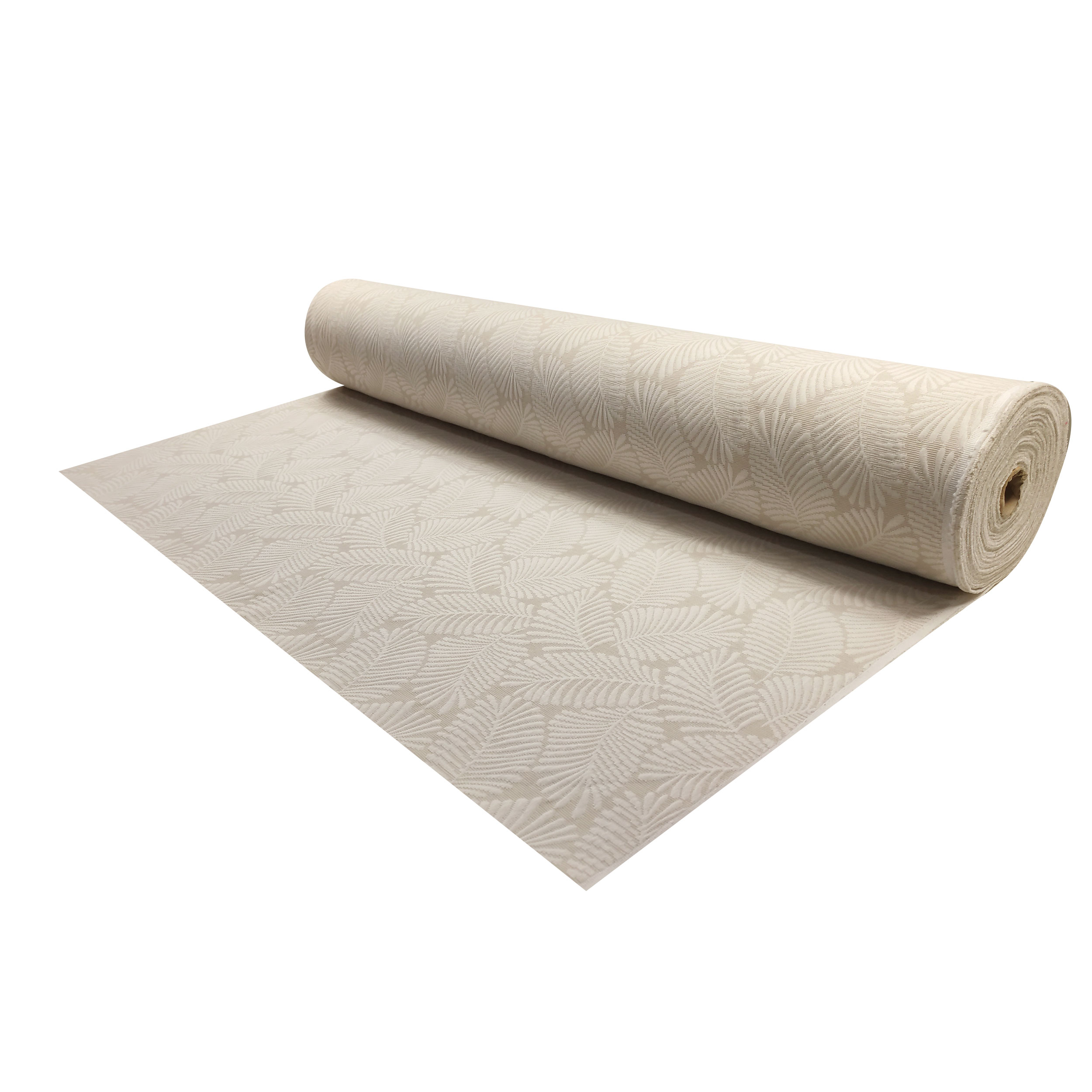Jacquard Copriletto Matelassè Foglie Beige