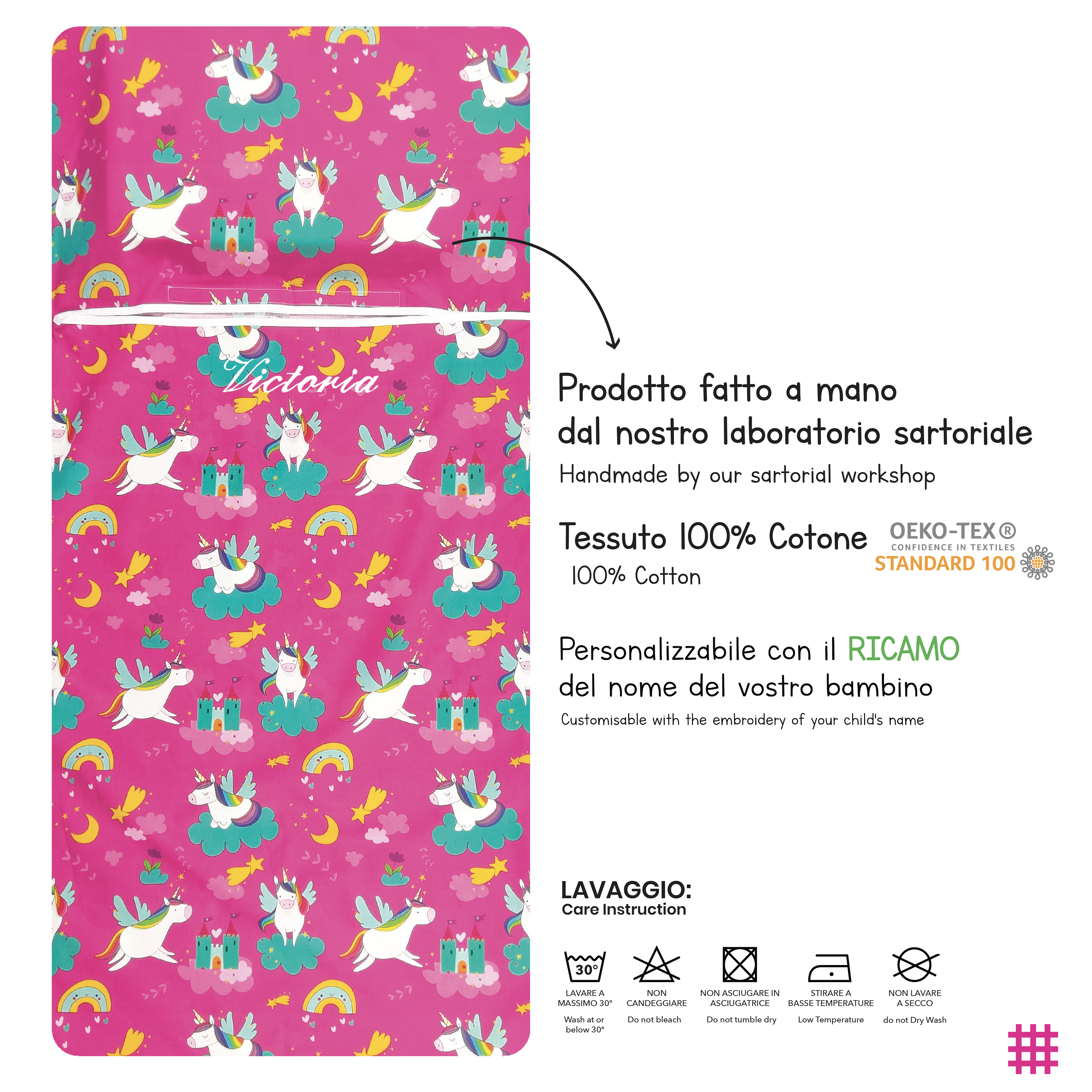 Sacco Nanna Estivo Unicorni e Castelli Image
