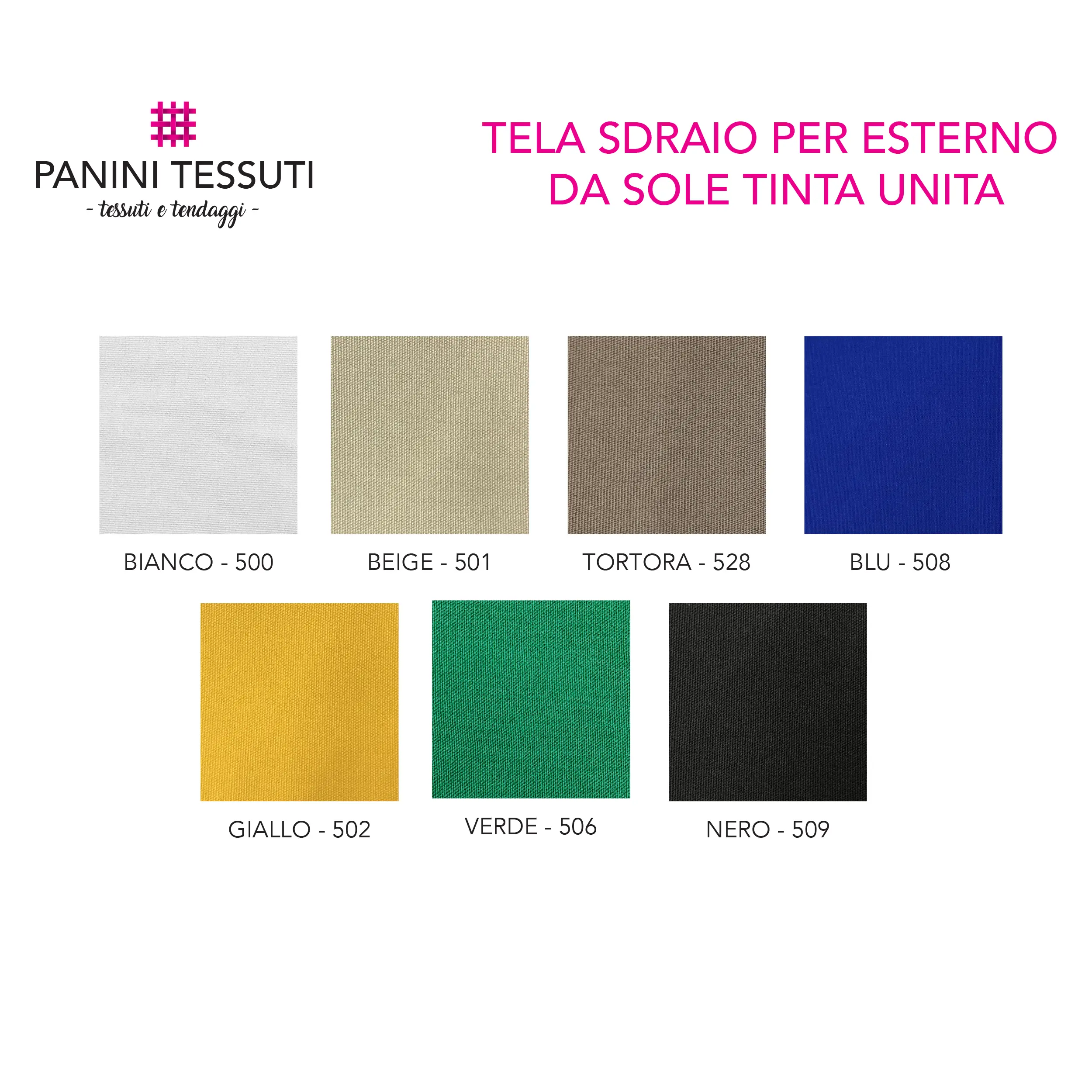 Tela Sdraio per Esterno da Sole Tinta Unita SHP