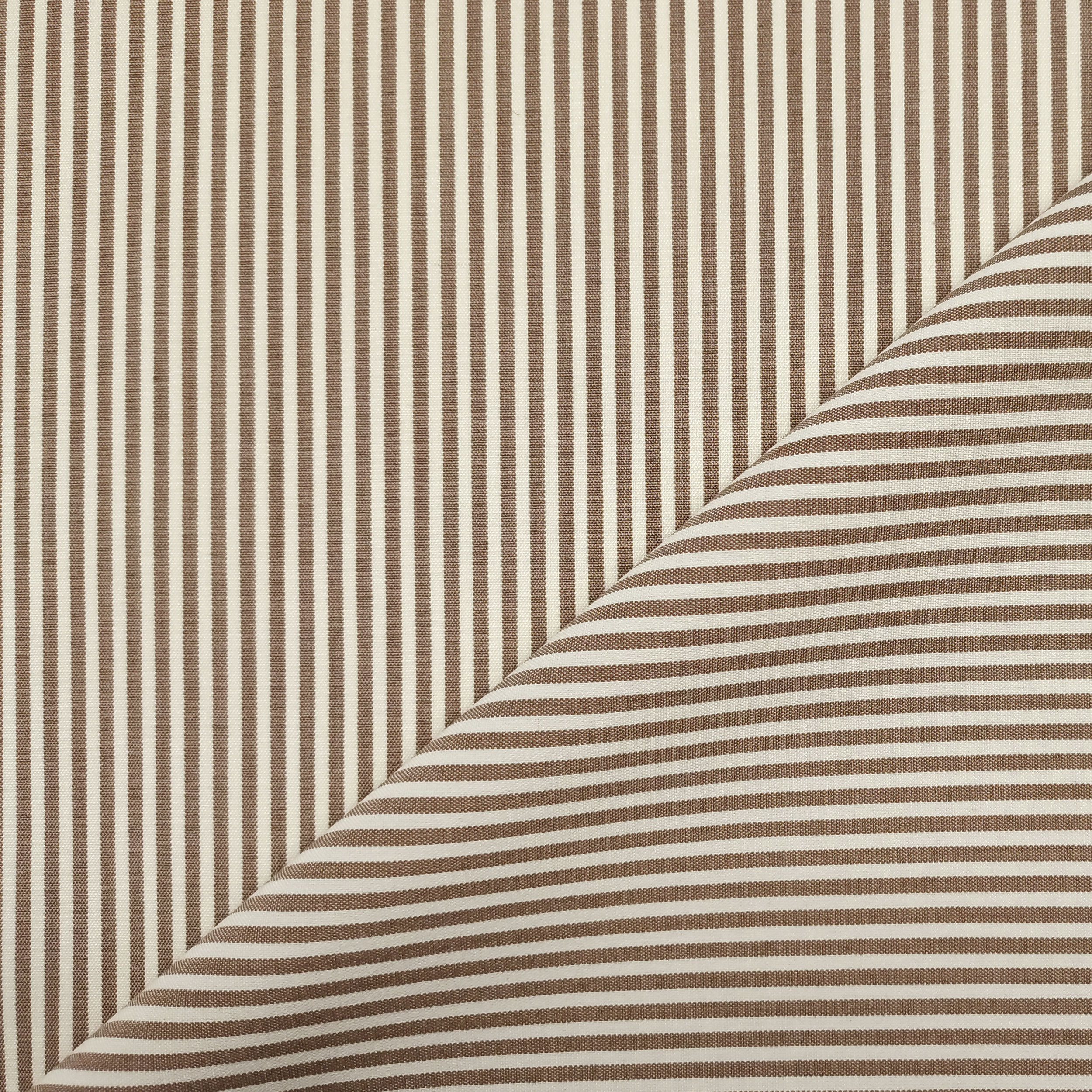 Tessuto Elasticizzato Righe Beige e Panna