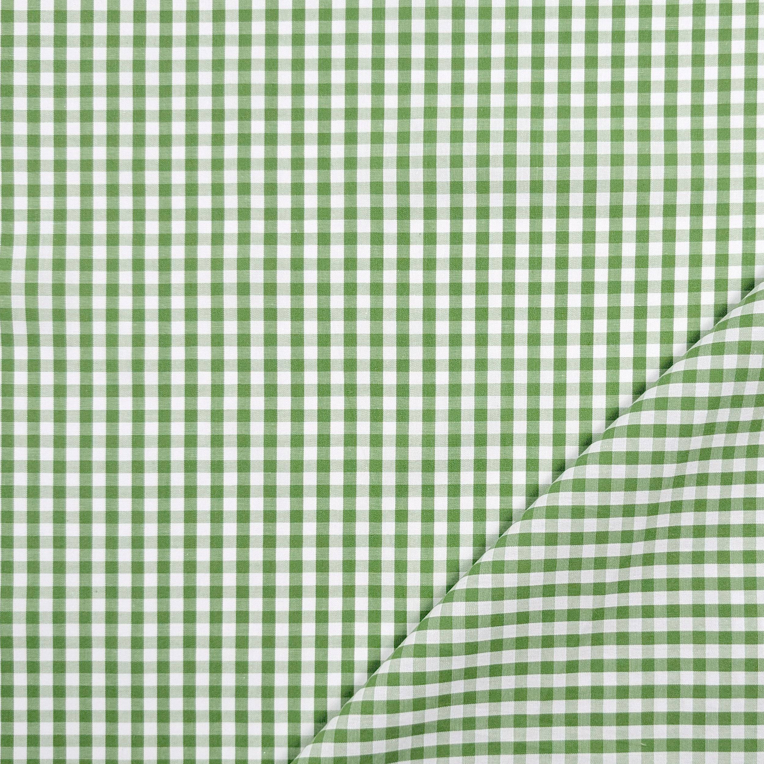 Cotone per Camiceria Quadretto Verde Image