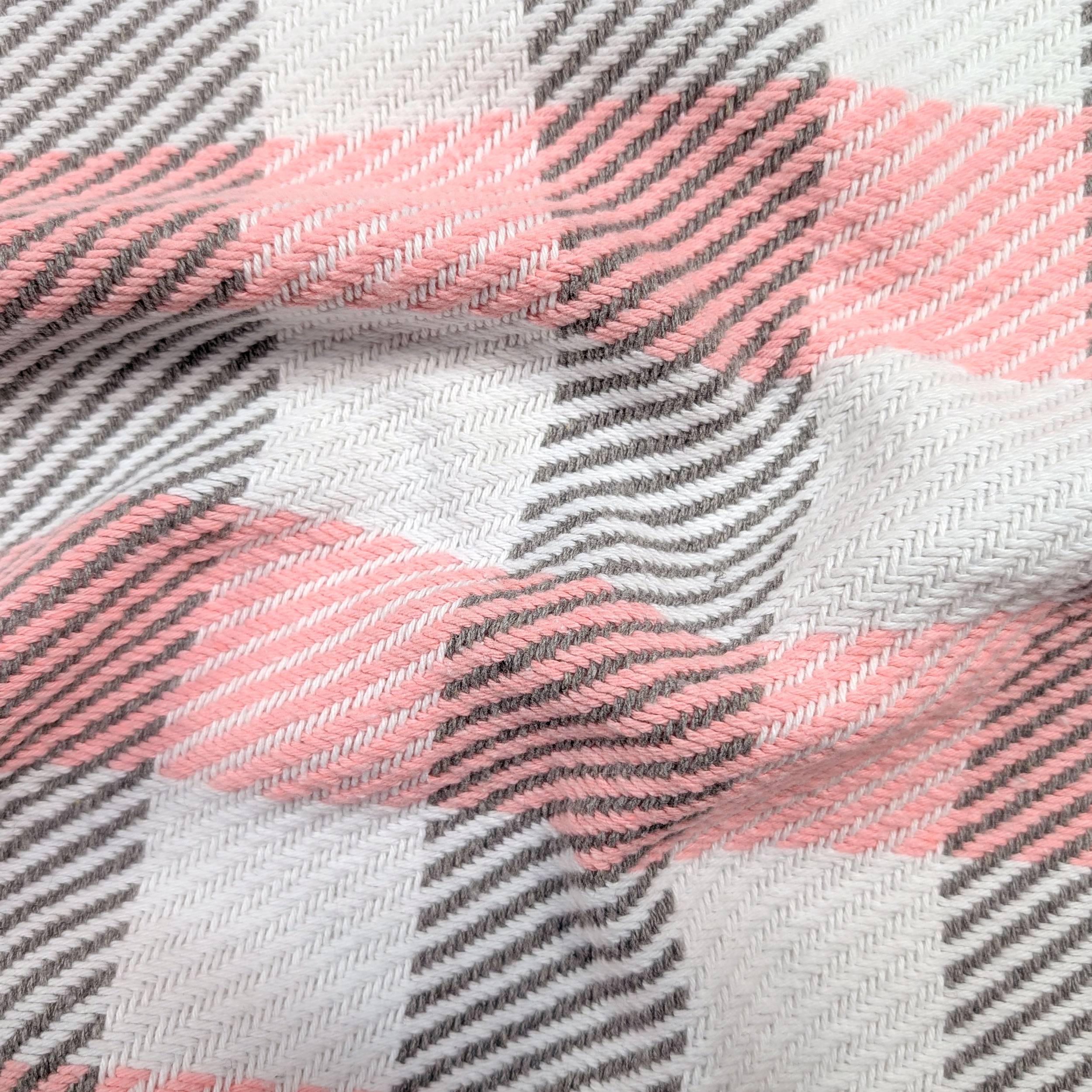 Cappotto Cotone Quadri Rosa e Grigio Image