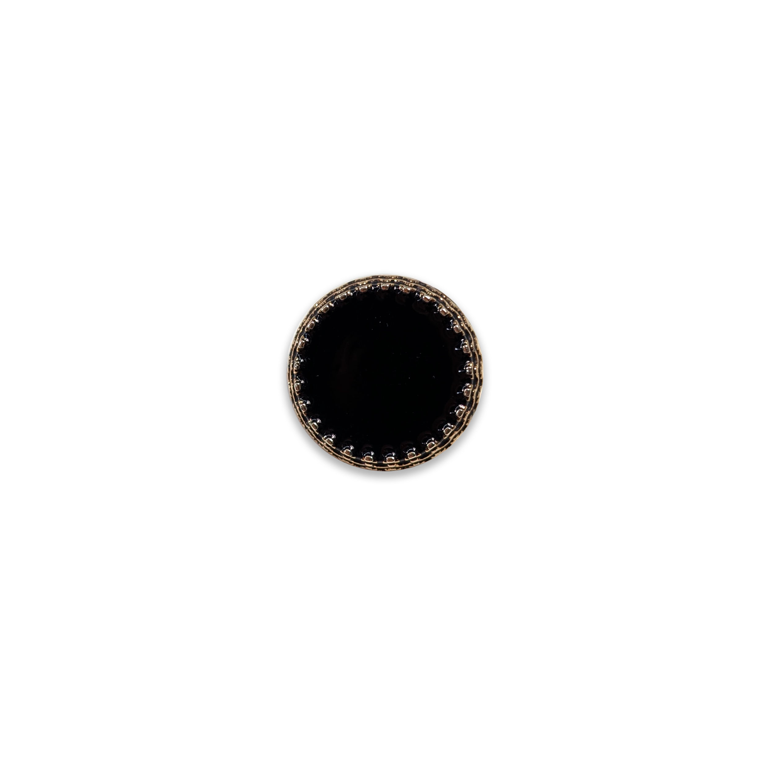 Bottone Nero con Corona Oro Image